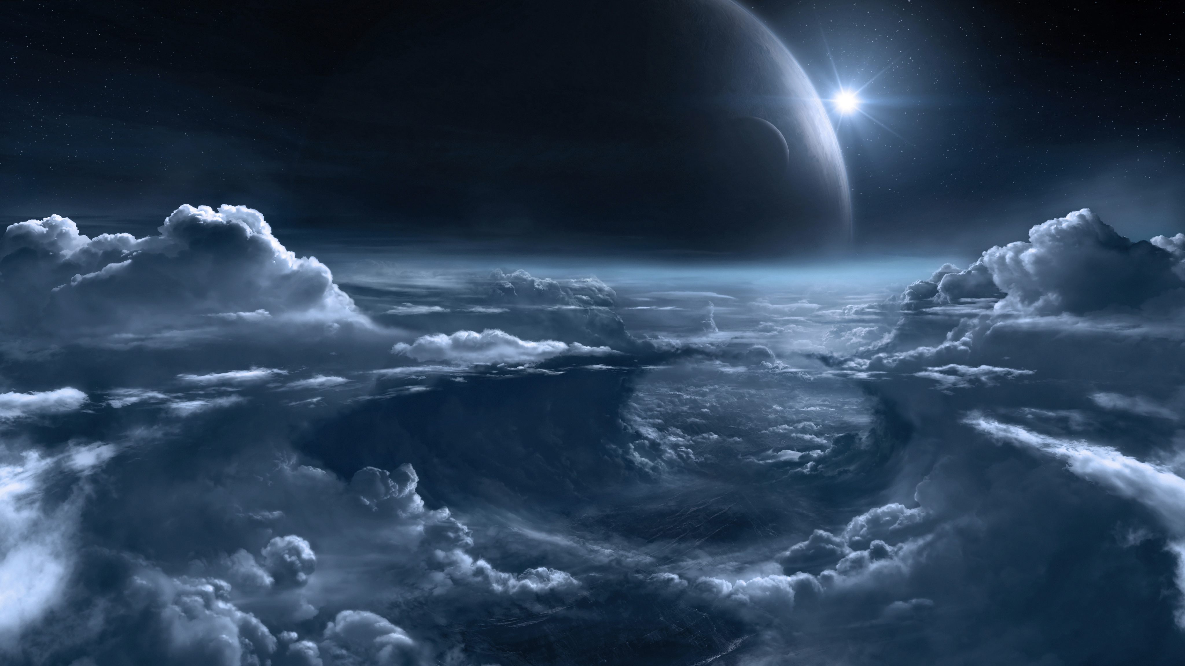 sci fi, space, cloud, planet download HD wallpaper