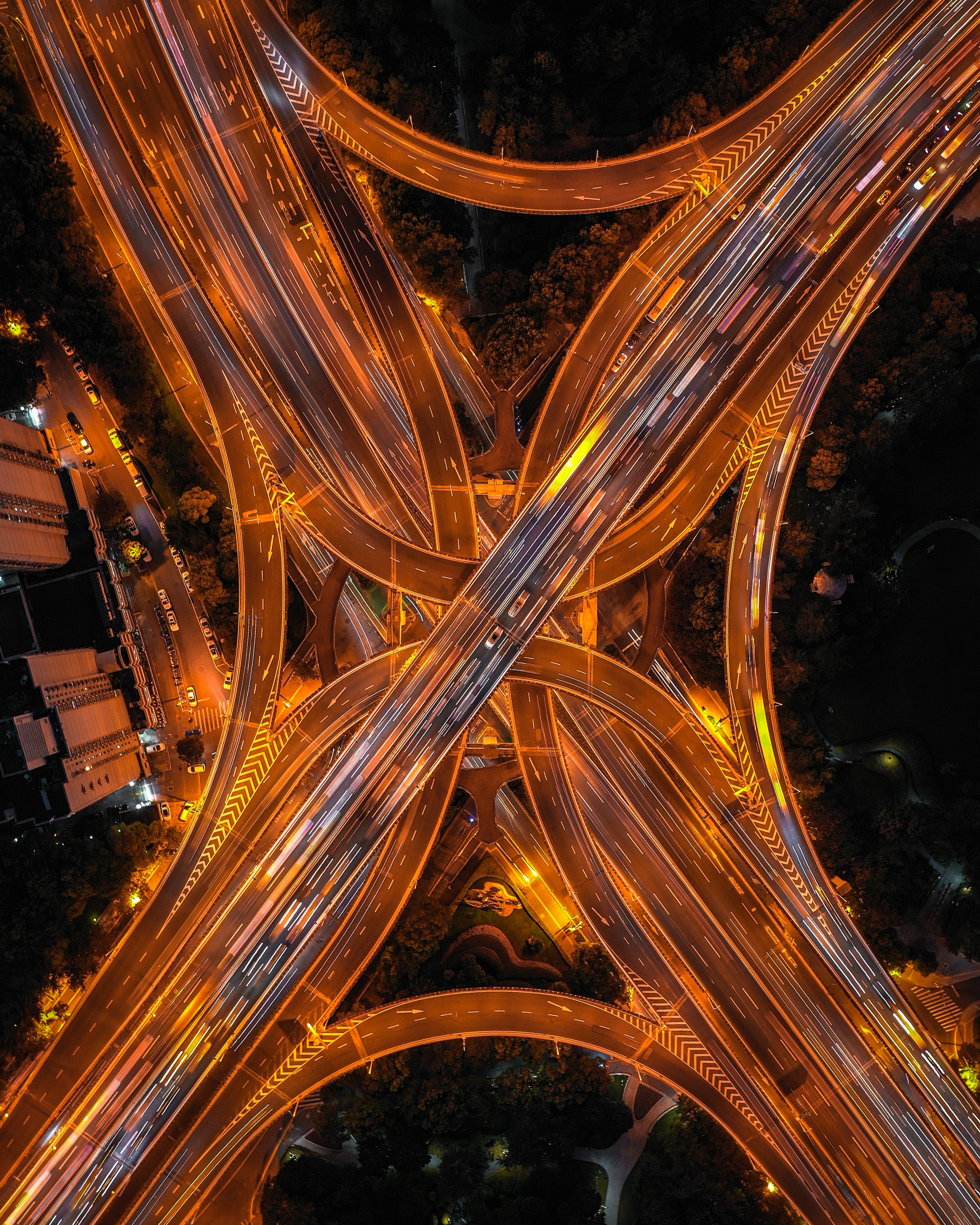 cities, intricate, road junction, design HD Mobile