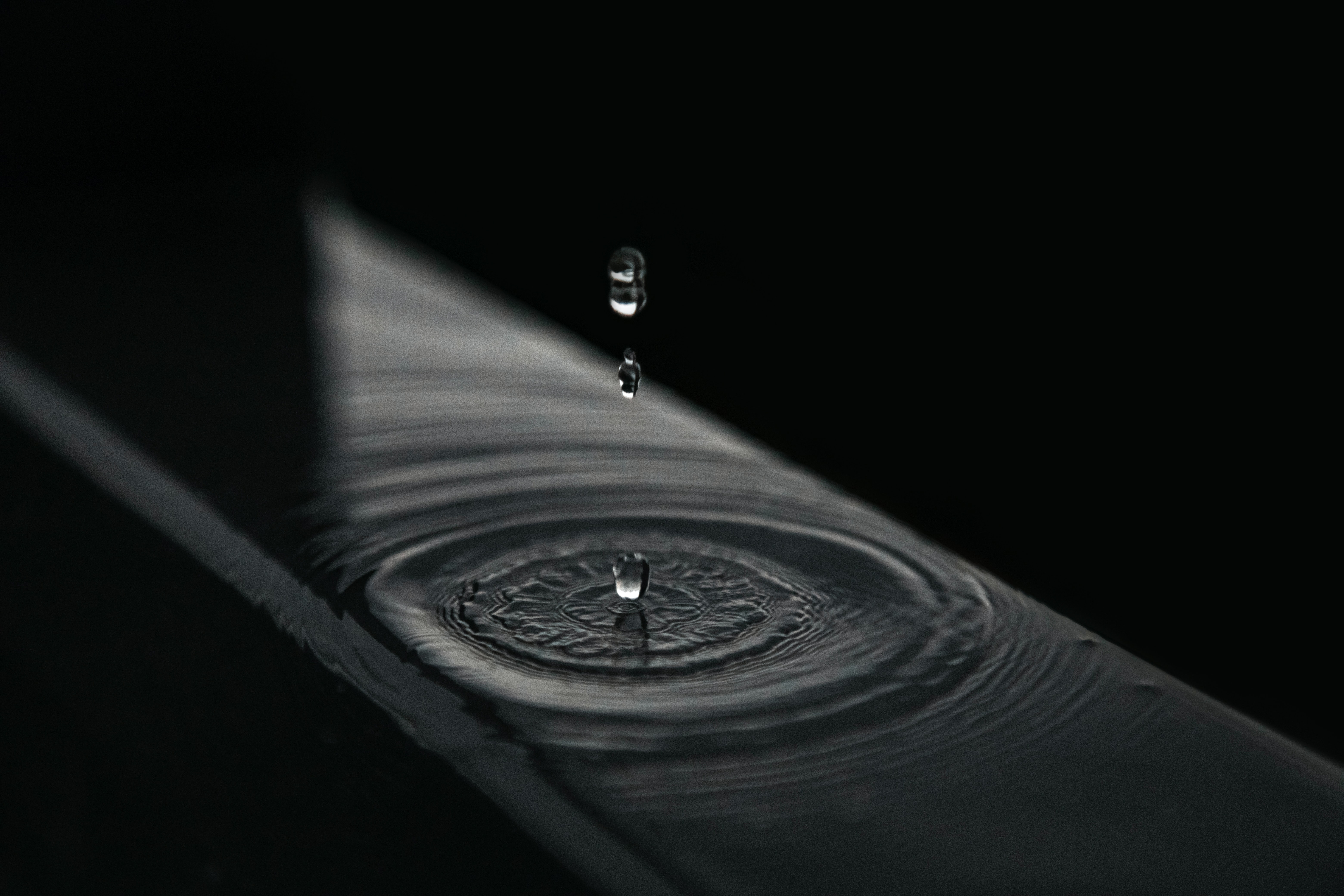 splash, chb, bw, drops, black, water HD wallpaper
