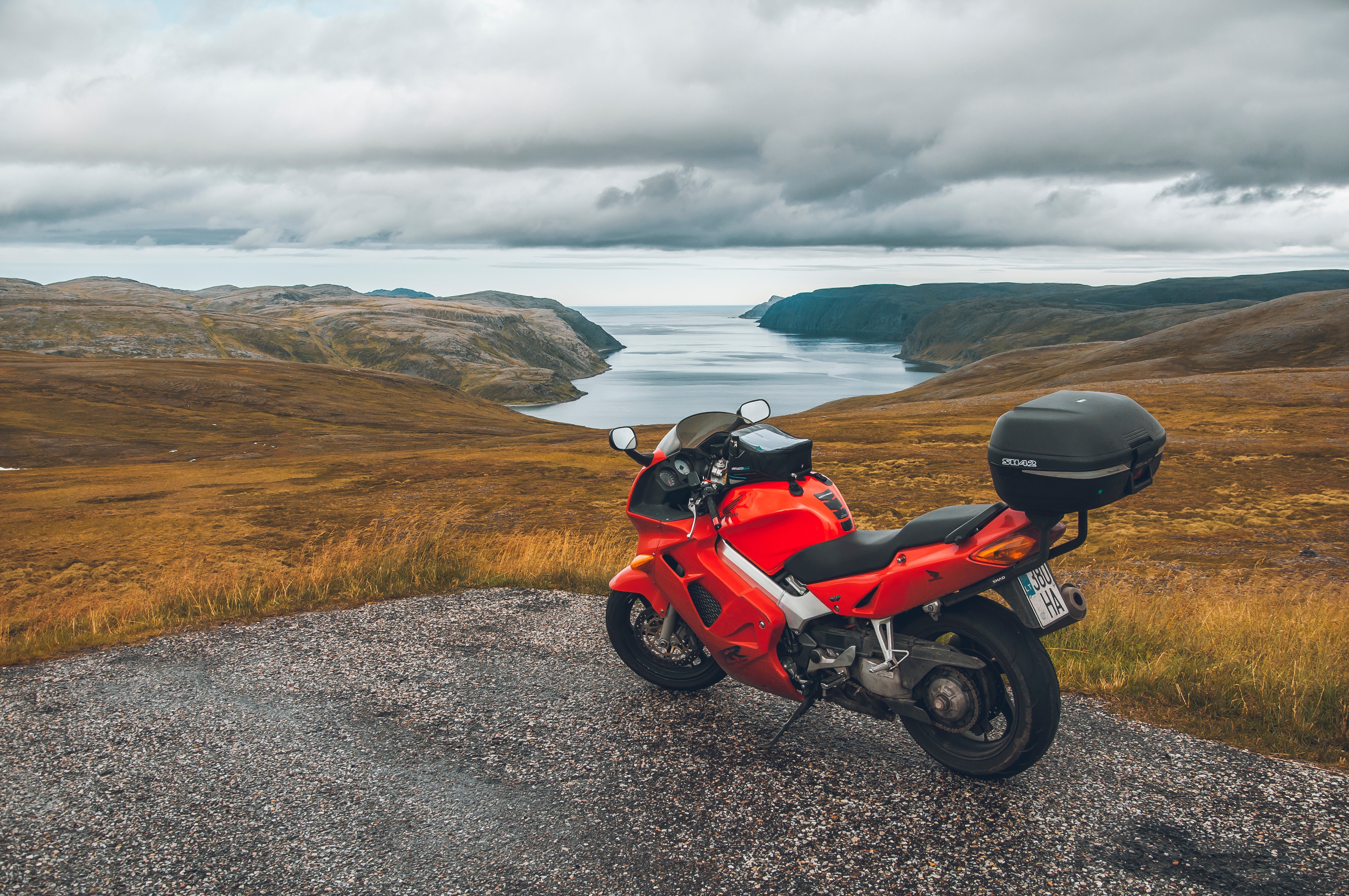 32k Wallpaper Motorcycle mountains, bike, motorcycles, sea