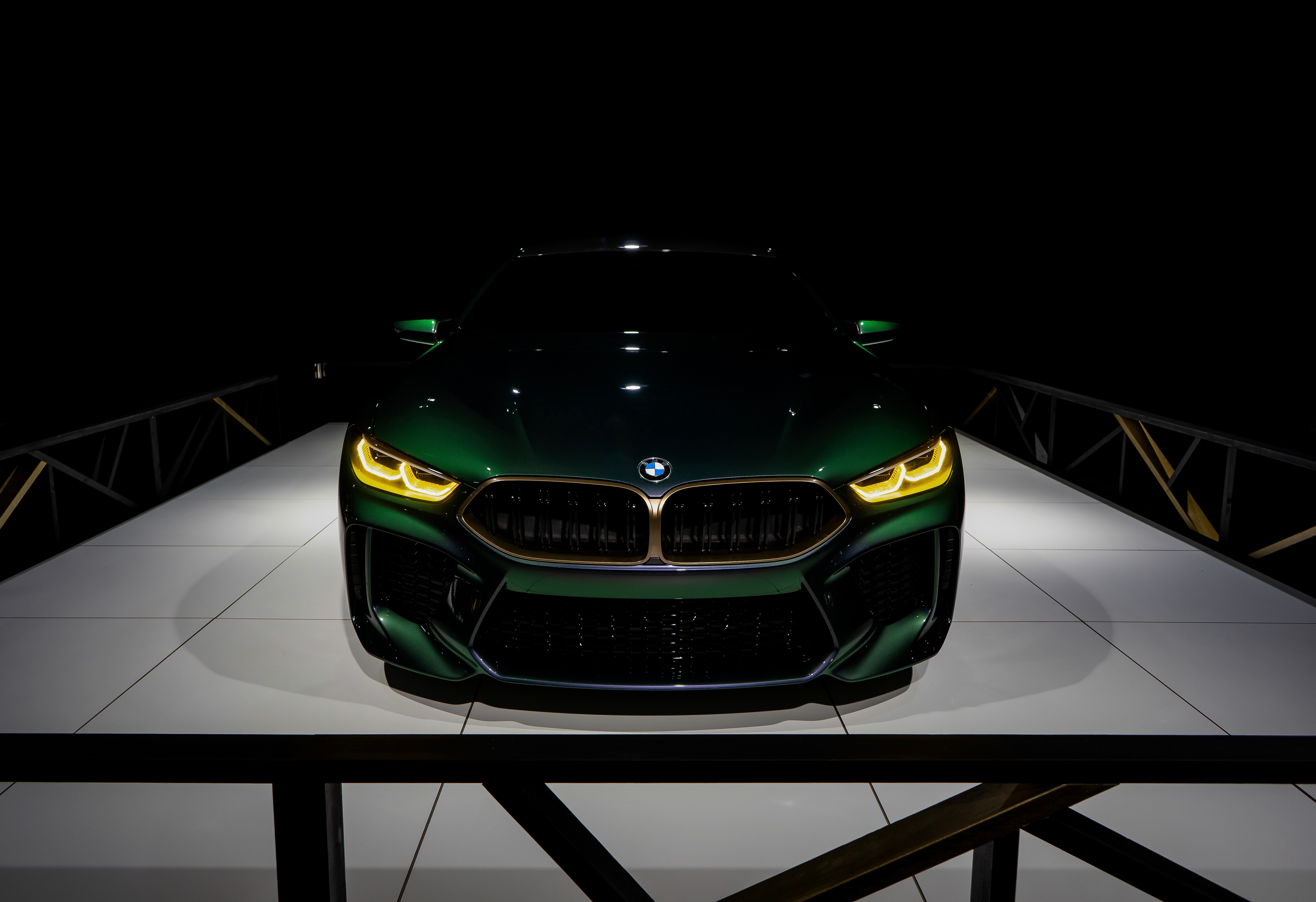 Front View cars, bmw, shadows, bumper Free Stock Photos