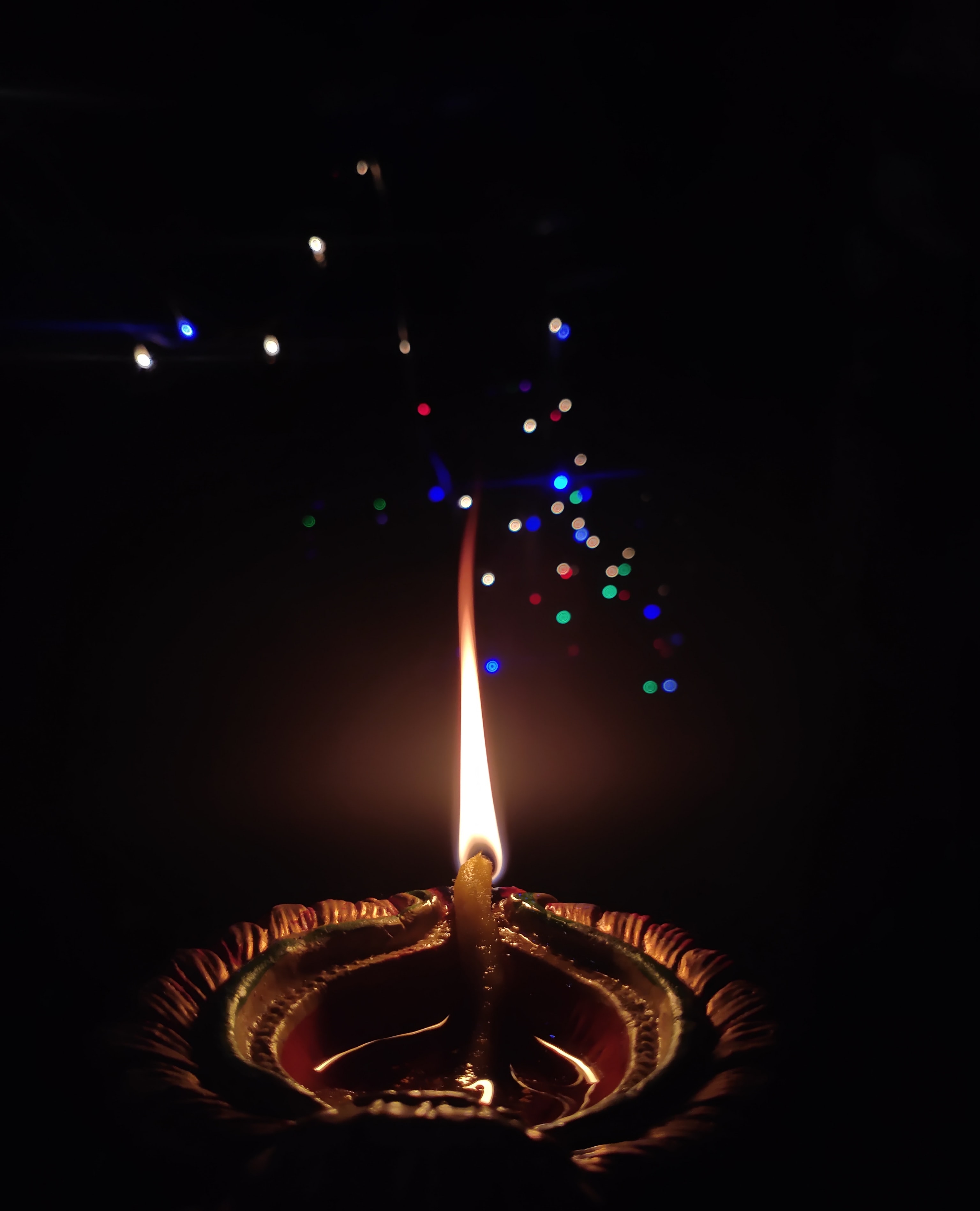 candle, dark, fire, flame 5K