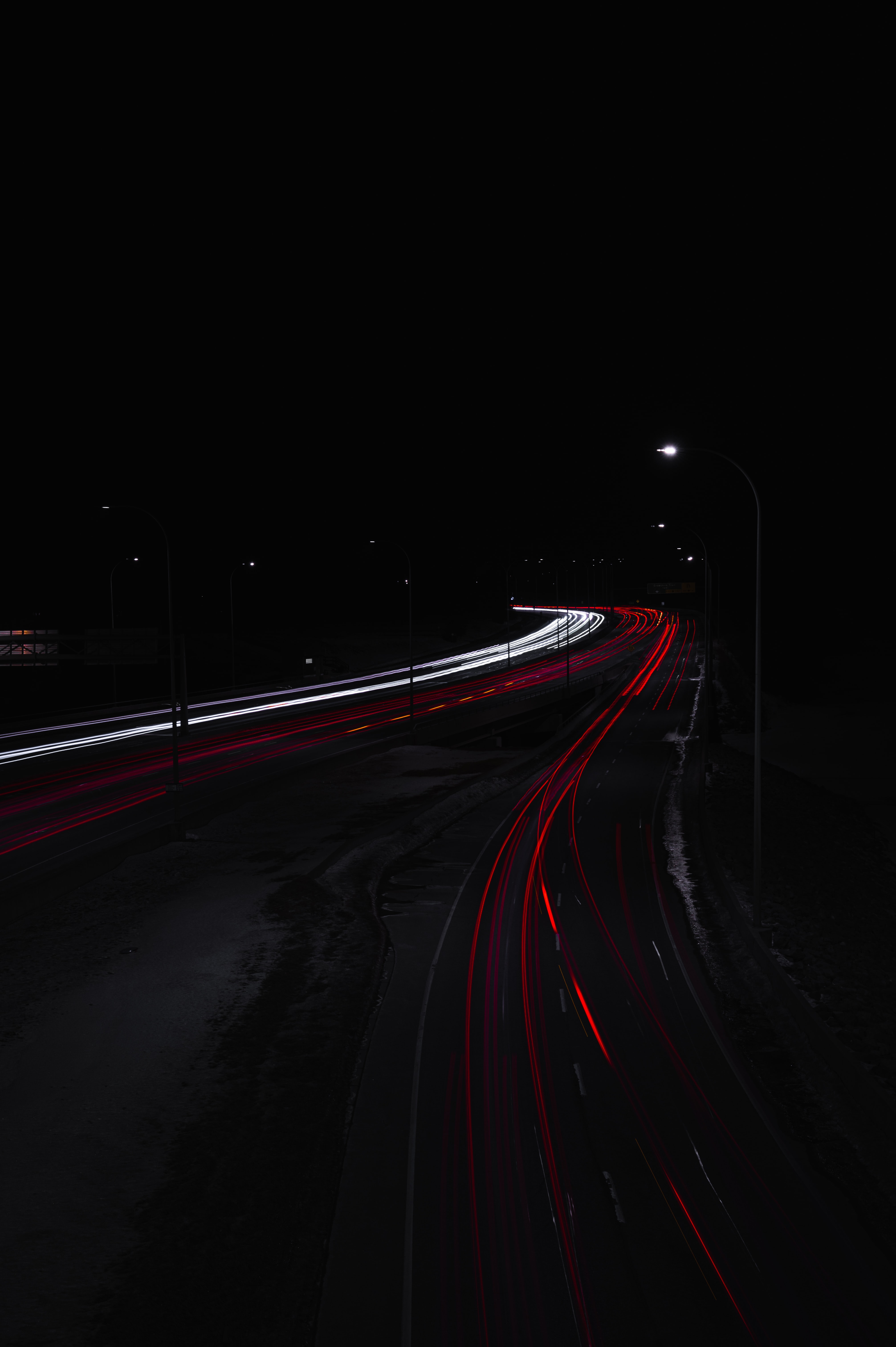 road, night, lights, dark Darkness Cellphone FHD pic