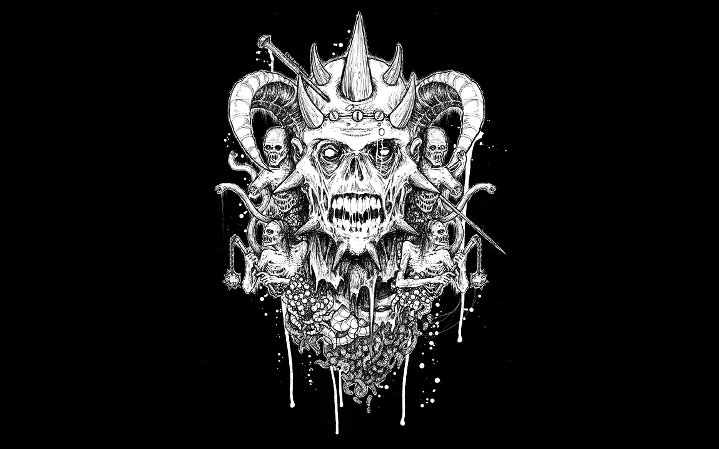 skull, satanic, satan, horror, demon, dark, occult, evil