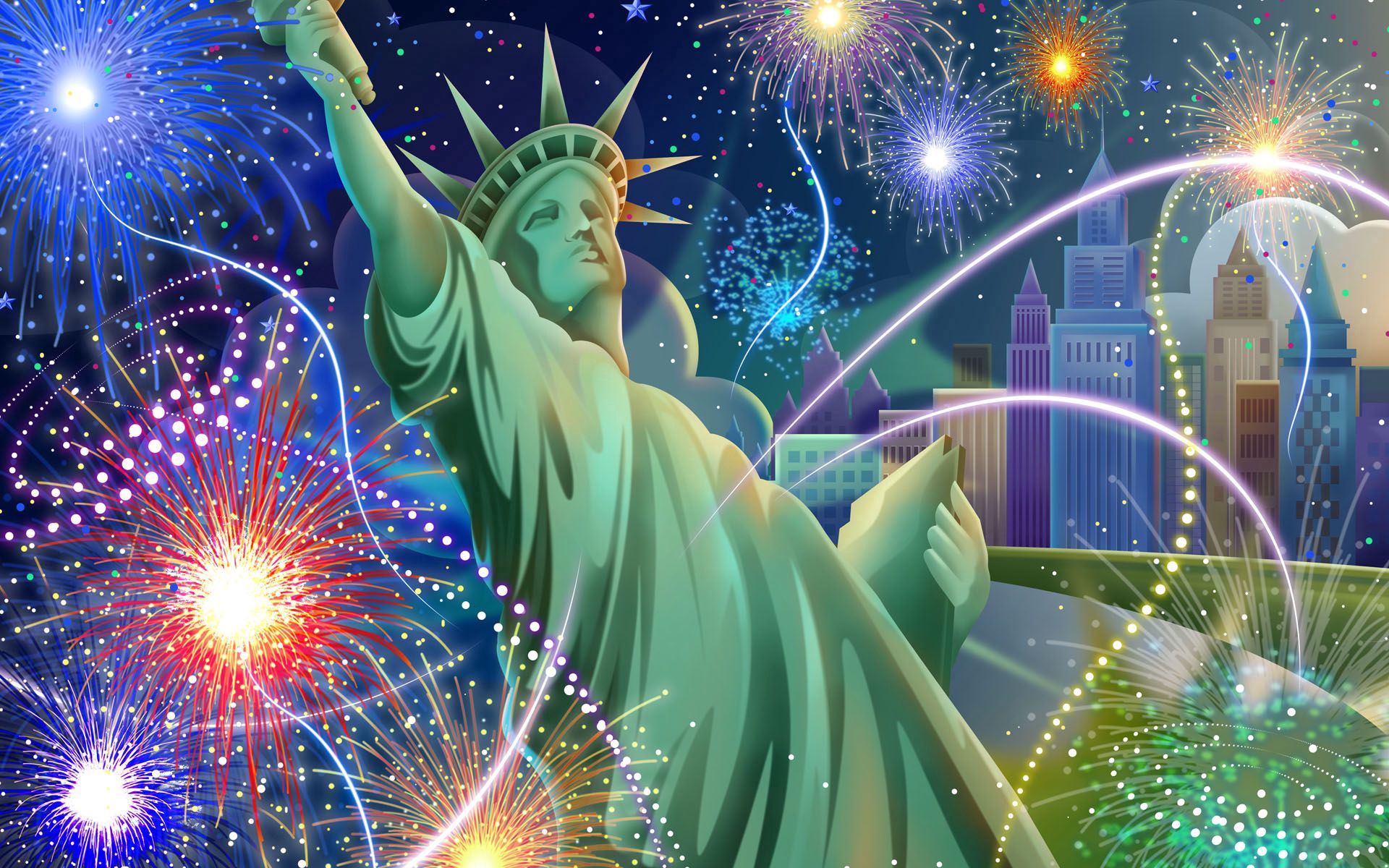 Laden Sie das Feiertage, Salute, Statue Of Liberty, Kalifornien, Uns Unabhängigkeitstag, U.s. Independence Day-Bild kostenlos auf Ihren PC-Desktop herunter