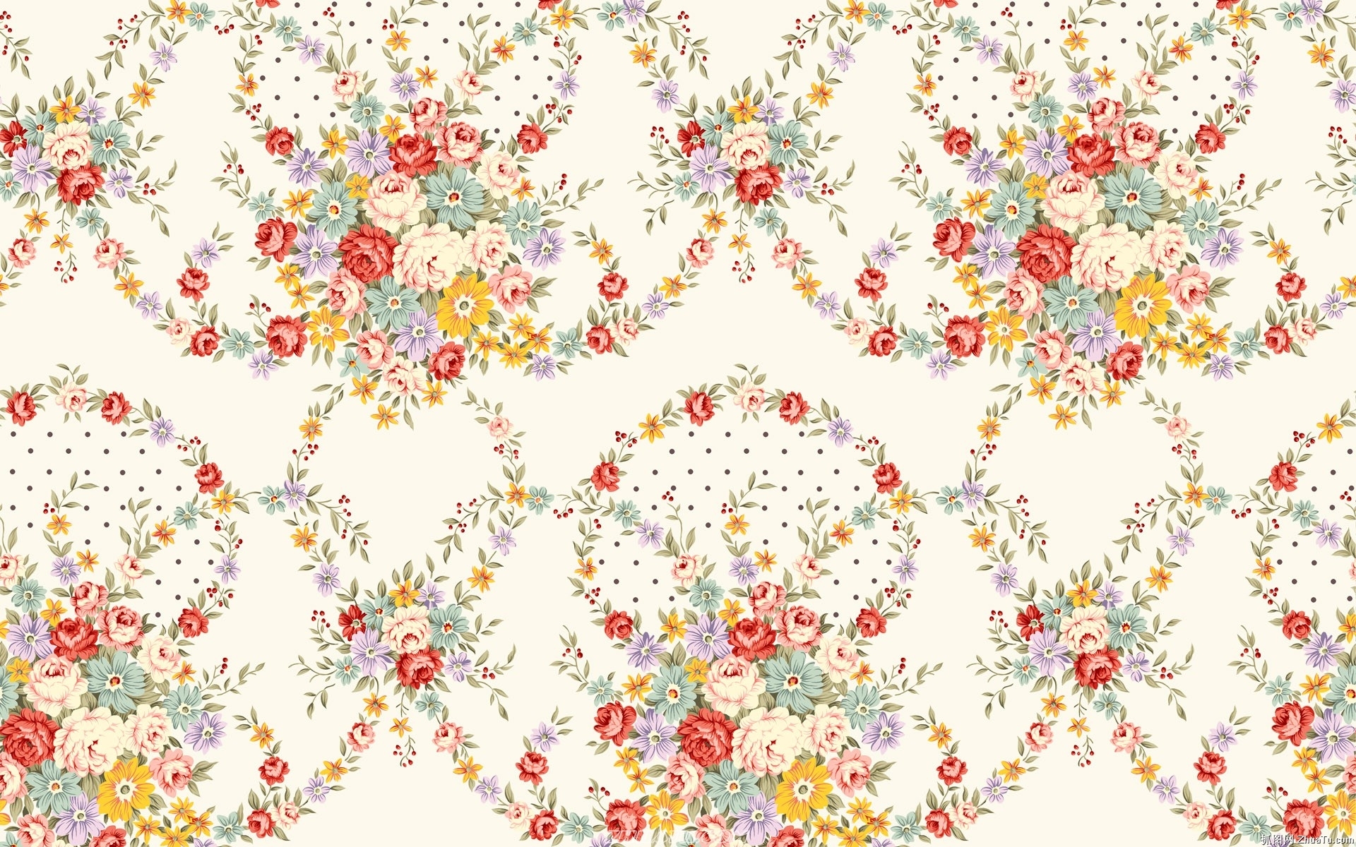 patterns, flowers, background, yellow 1080p