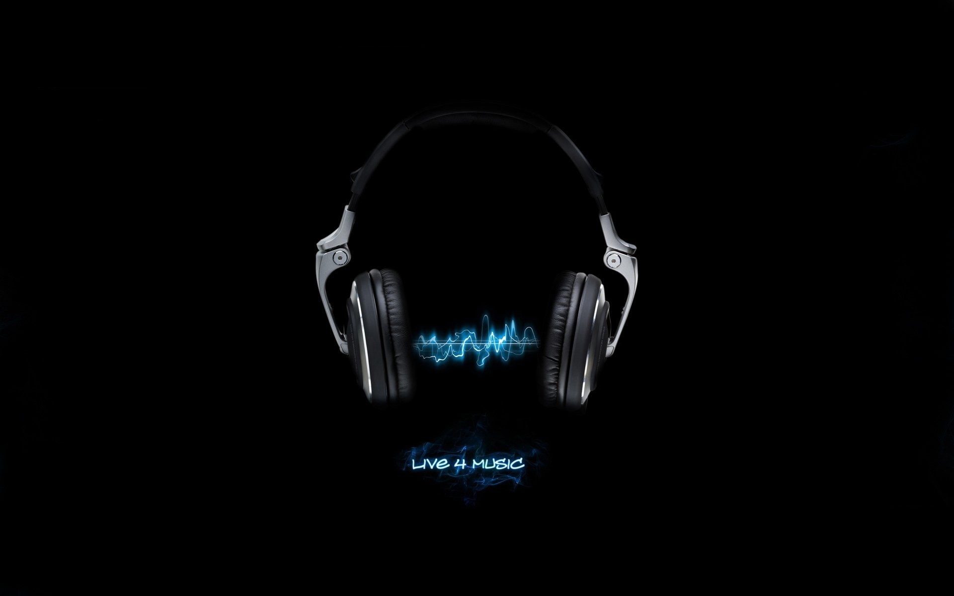 headphones, black, music, background 4K Ultra