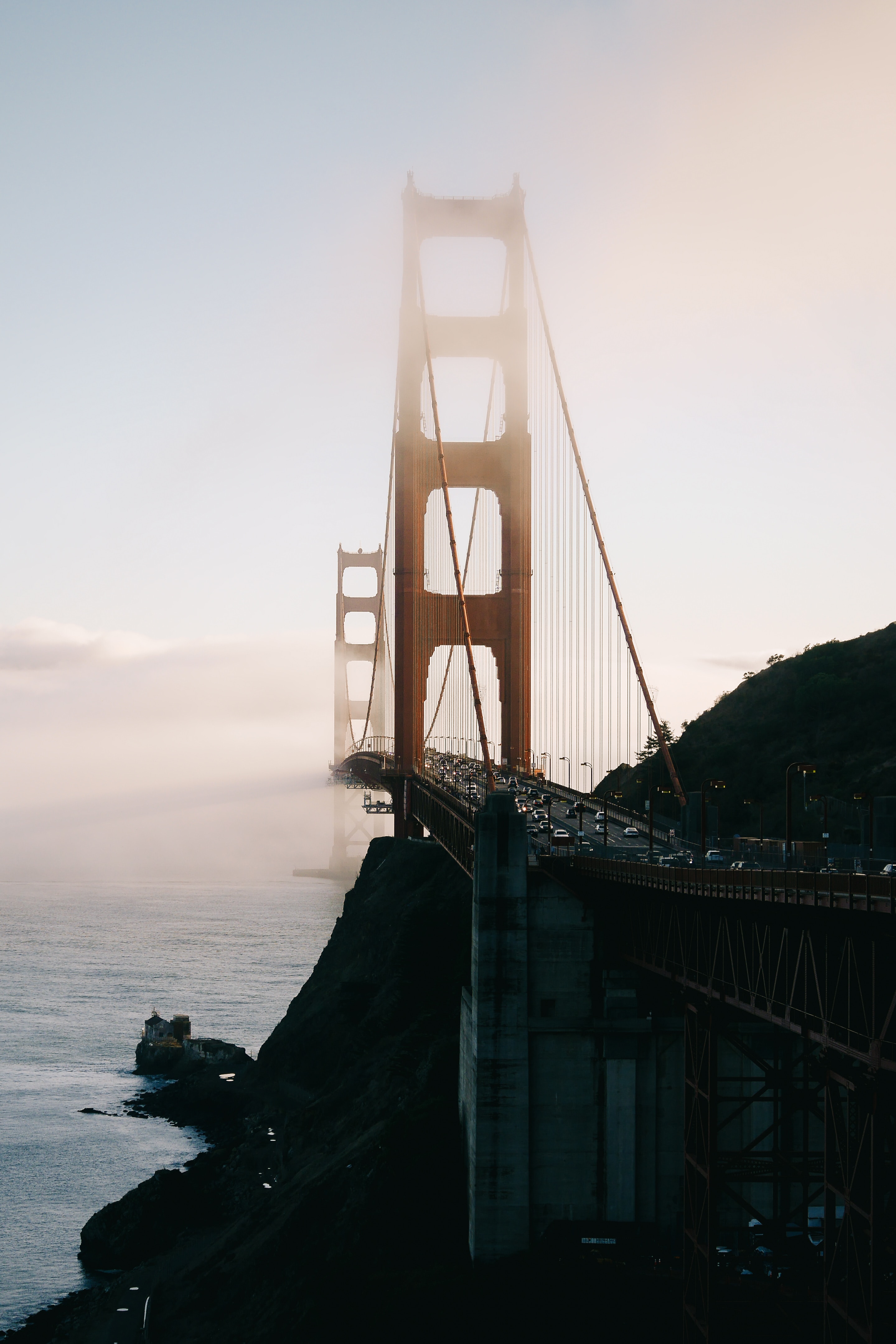 Handy-Wallpaper Brücke, Städte, Clouds, Usa, Straße, San Francisco kostenlos herunterladen.