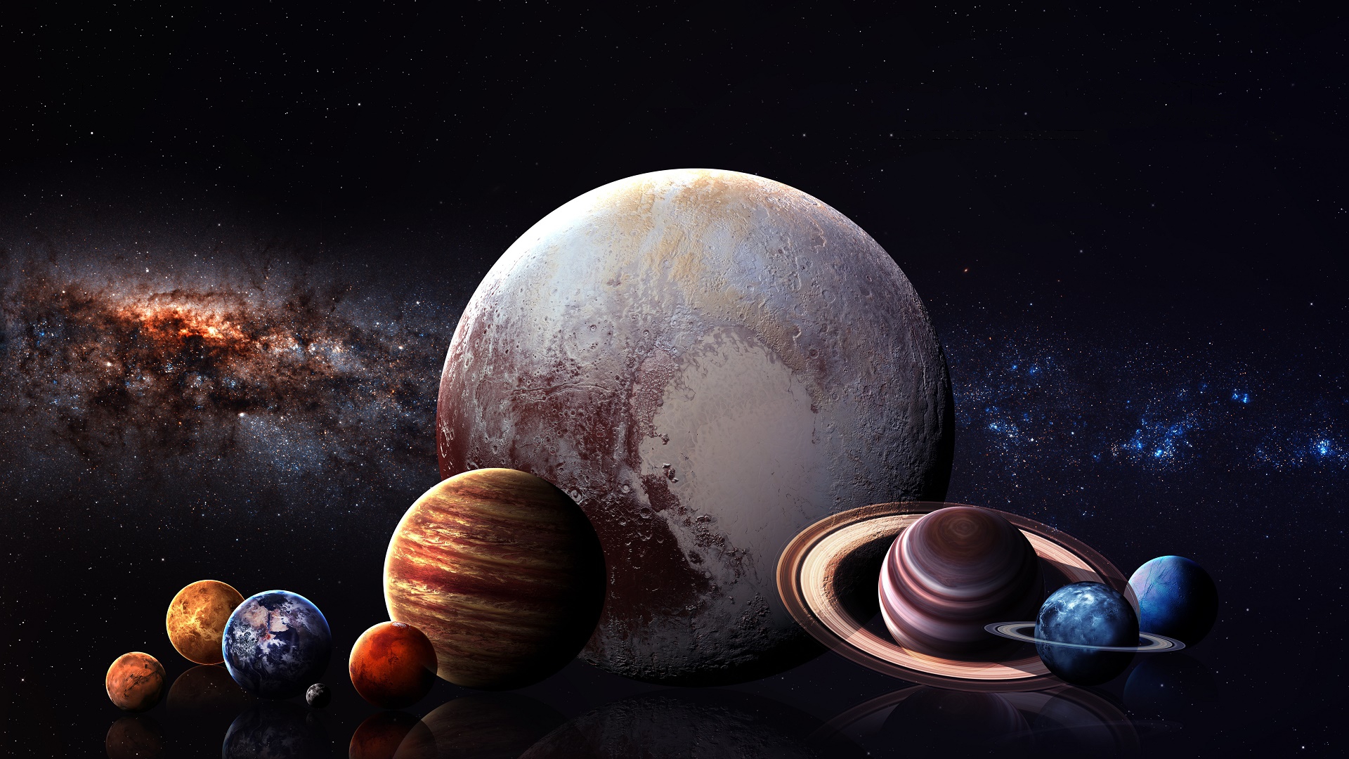 sci fi, solar system, planet phone background