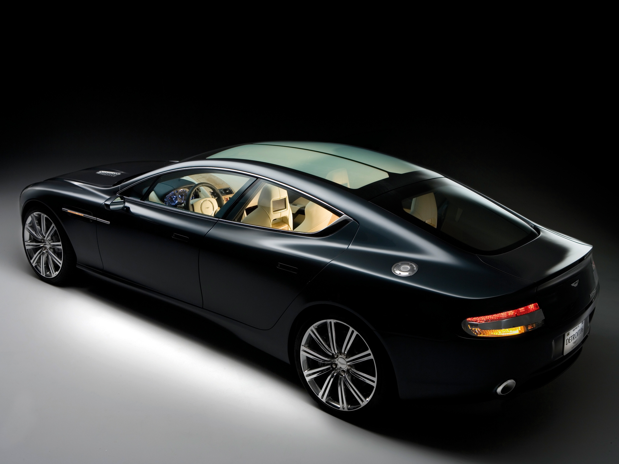 116174 download wallpaper aston martin, cars, black, side view, style, concept car, 2006, rapide screensavers and pictures for free