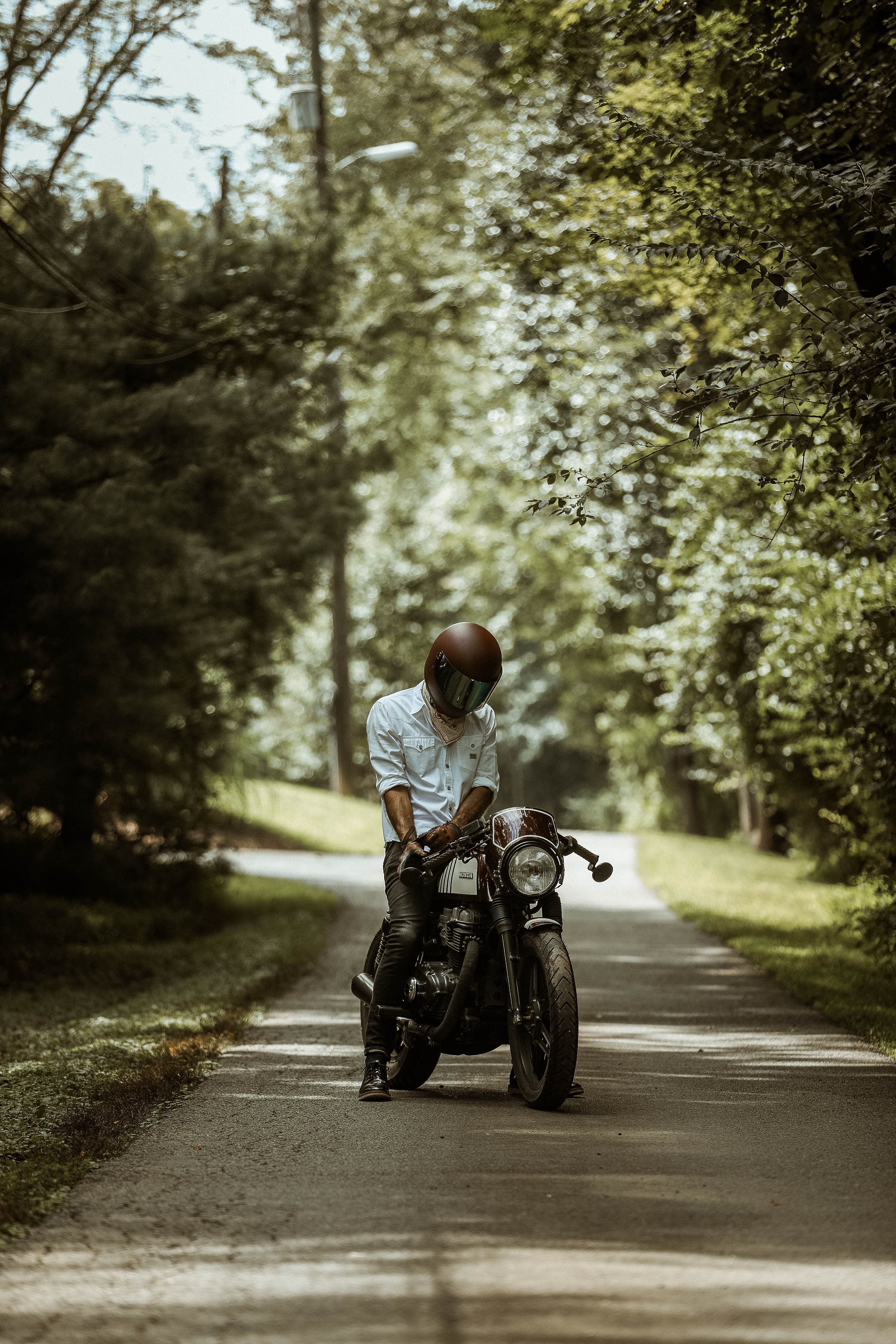 summer, motorcycles, road, motorcyclist, helmet, motorcycle