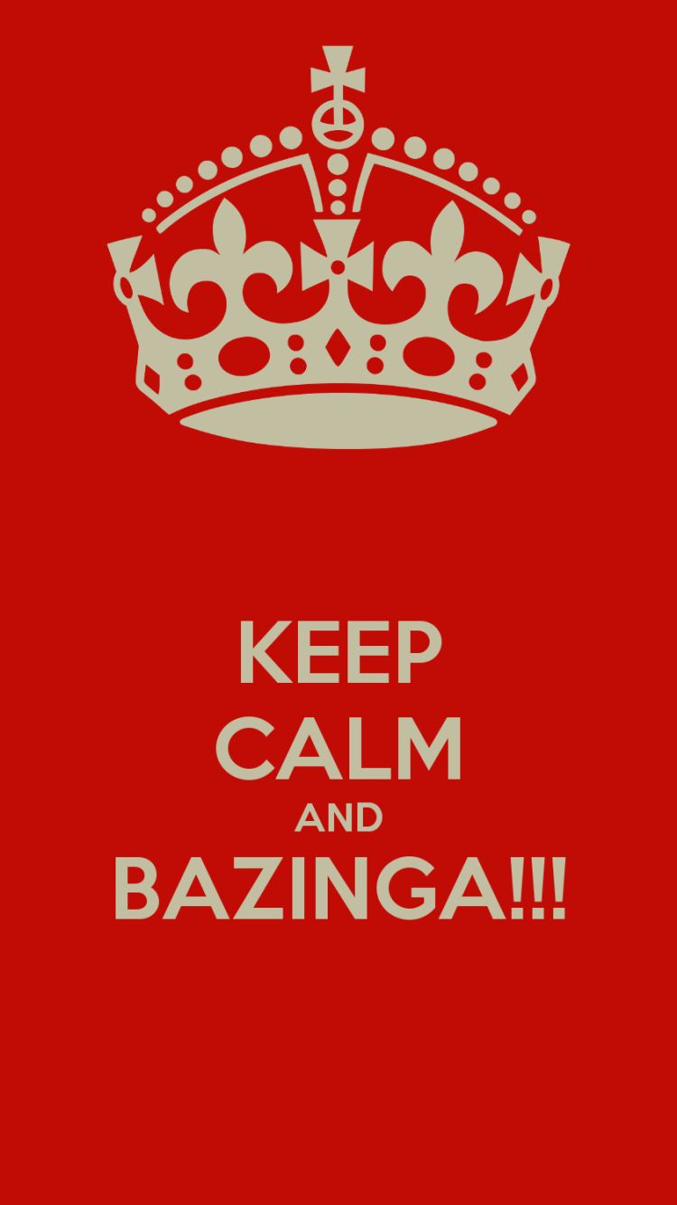 tv show, the big bang theory, keep calm, bazinga, red