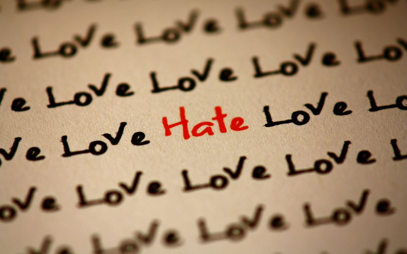 paper, handwriting, hatred, love 3d Wallpaper