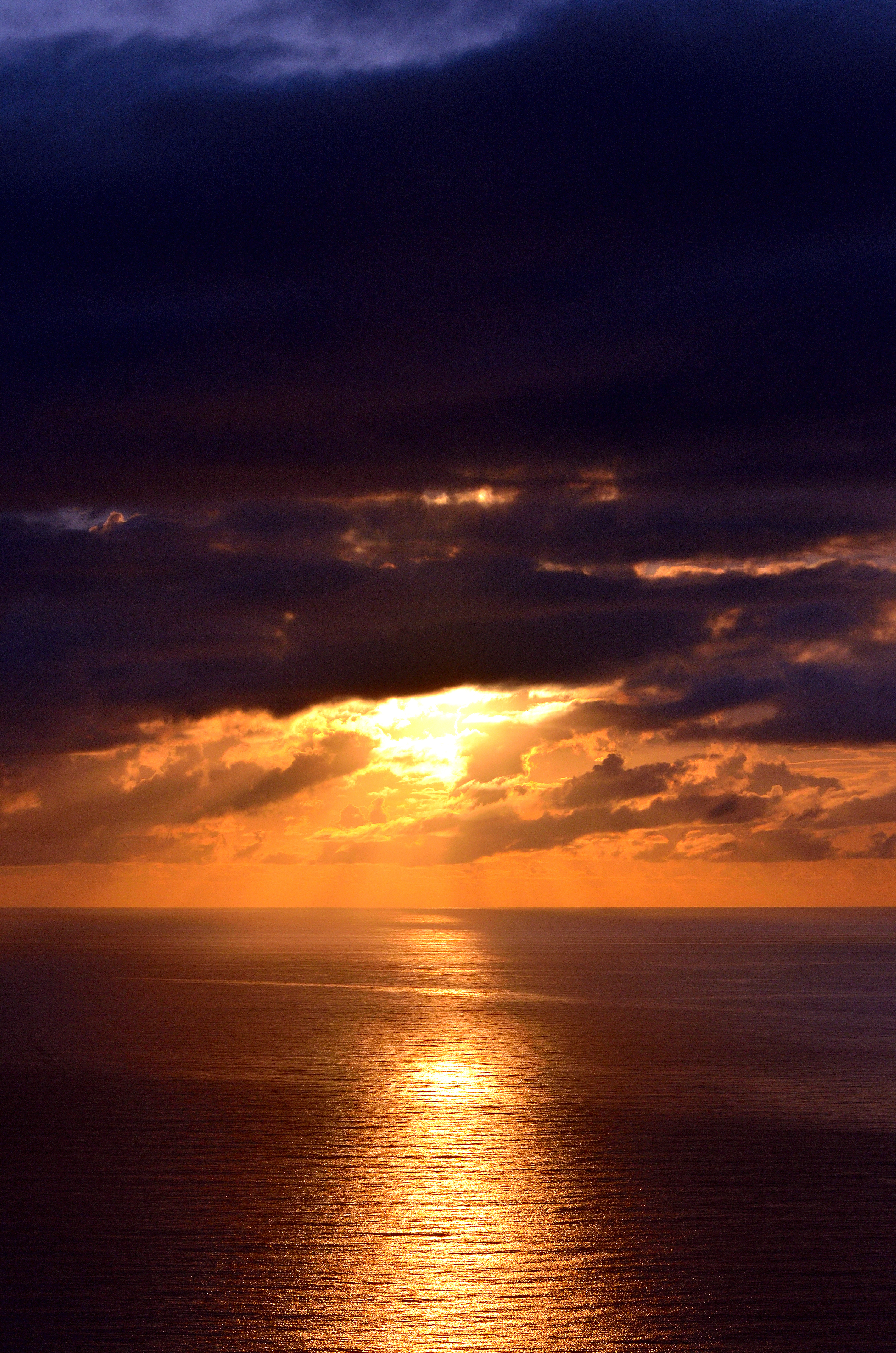 68755 Hintergrundbild herunterladen natur, sunset, clouds, horizont, ozean, brasilien, brazilien, santa catarina - Bildschirmschoner und Bilder kostenlos