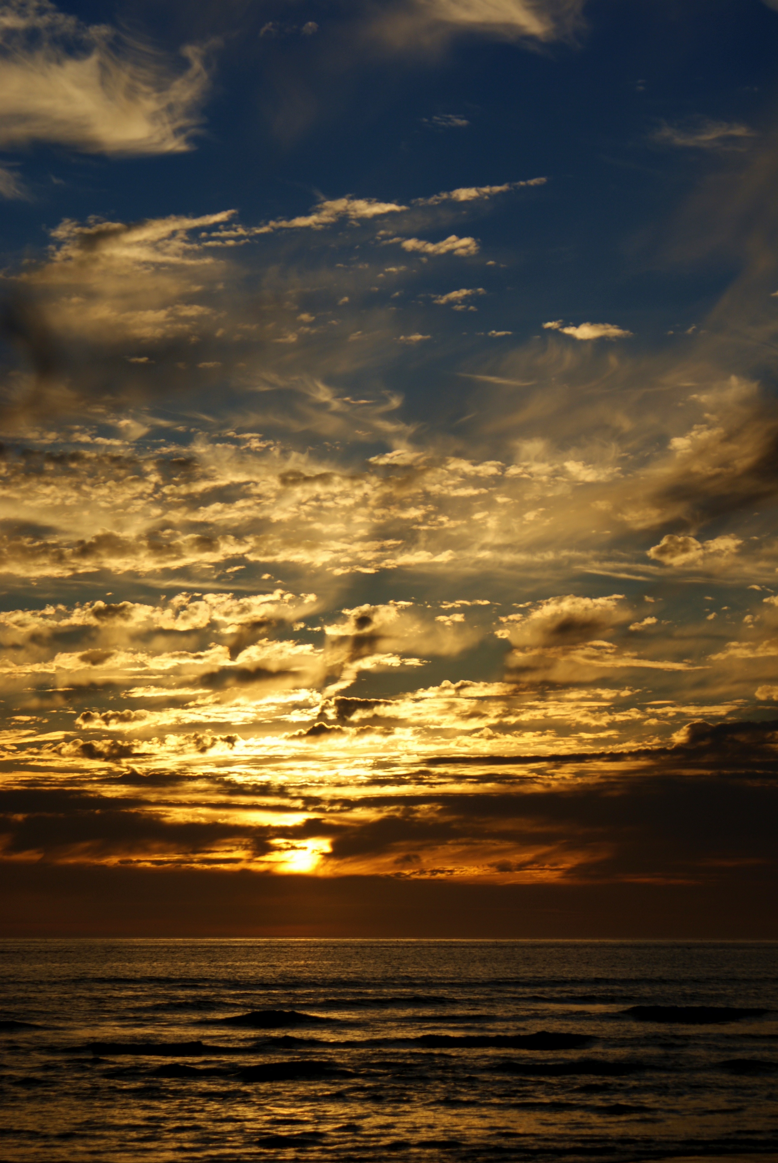 Free HD twilight, nature, sunset, sea, clouds, horizon, dusk