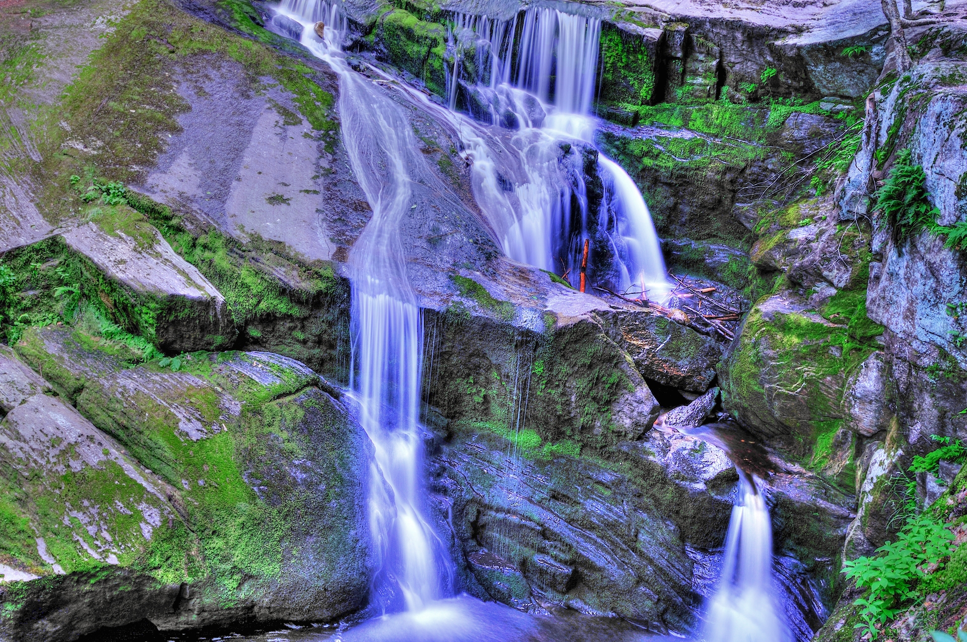 landscape, nature, rocks, waterfall download HD wallpaper