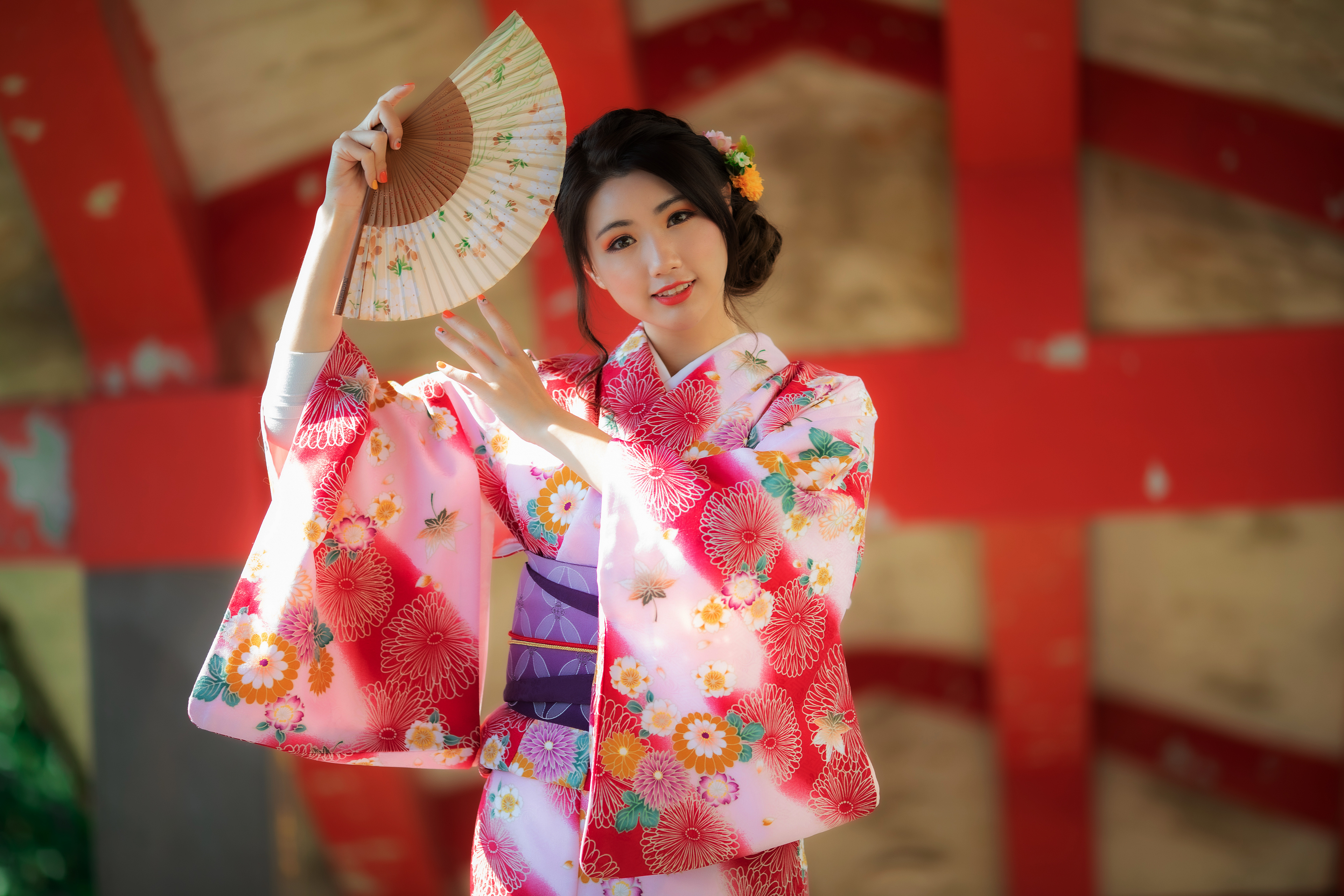 Красивые японки в кимоно
