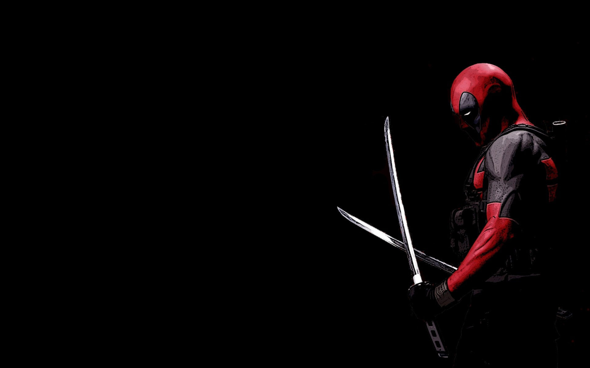 comics, deadpool, bodysuit, merc with a mouth, sword, weapon Full HD