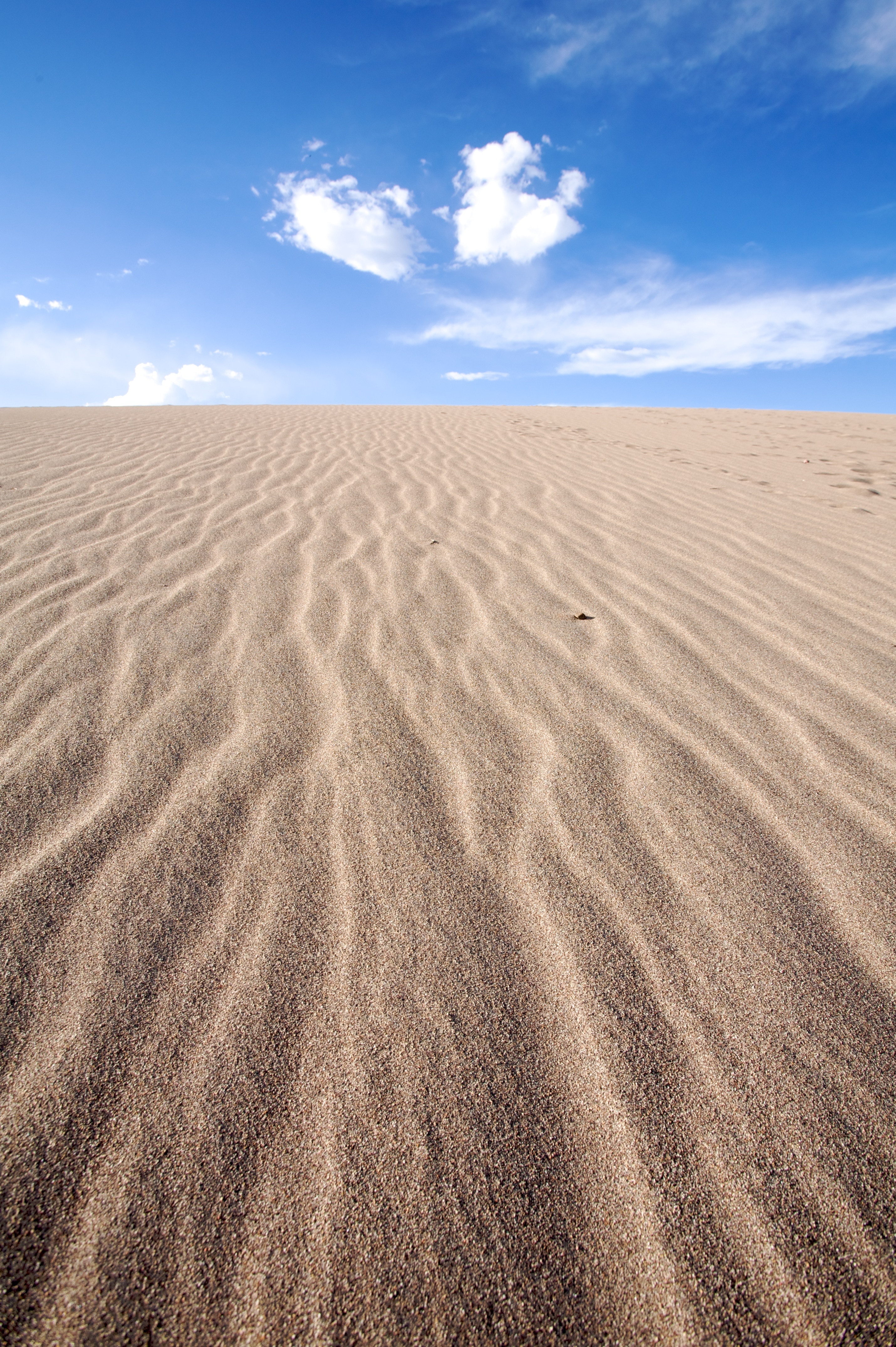 Handy-Wallpaper Natur, Sky, Sand, Wüste, Horizont, Dünen, Links kostenlos herunterladen.
