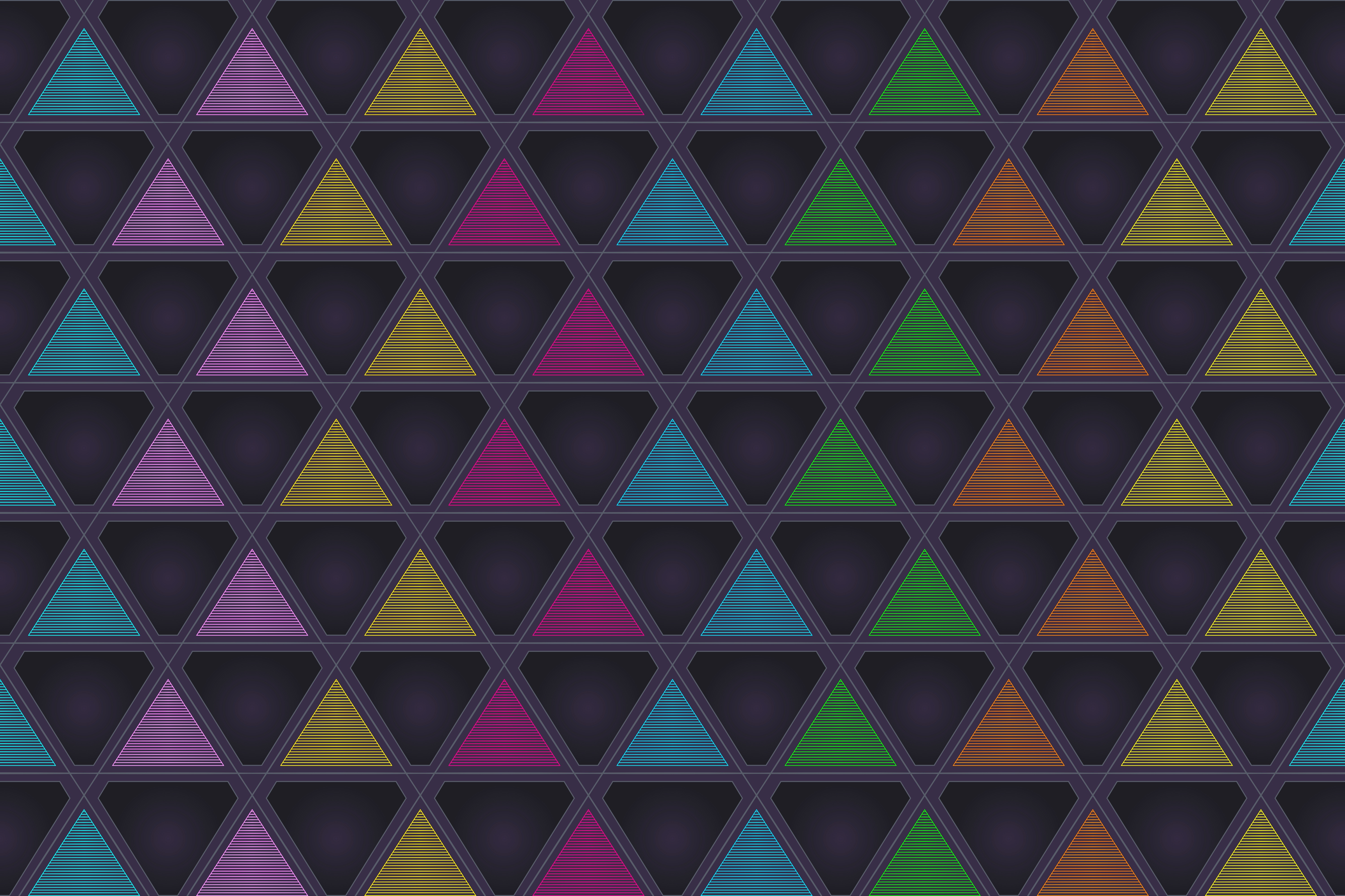triangles, motley, multicolored, symmetry Free Pure 4K Ultra