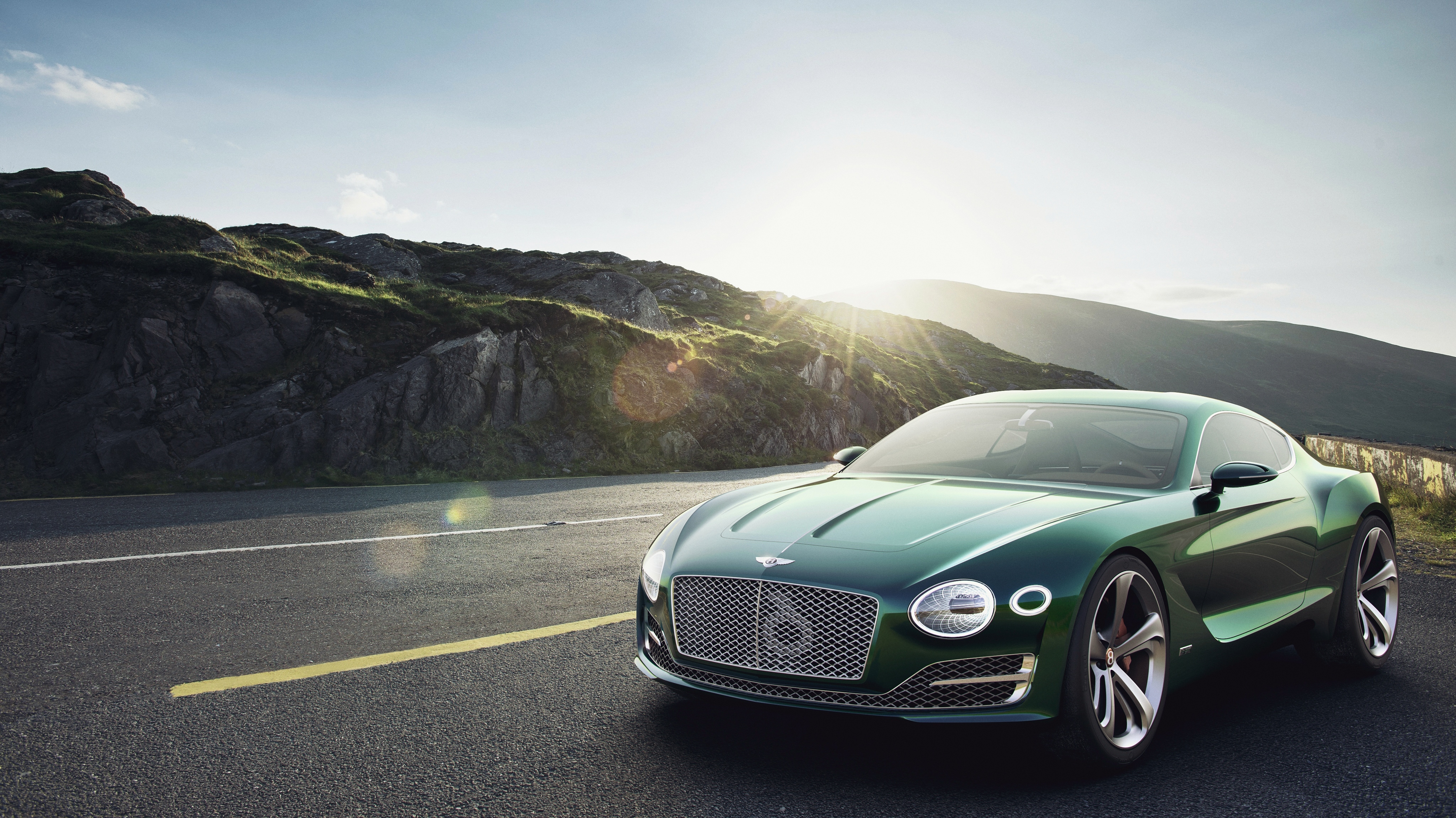 74738 download wallpaper front view, bentley, cars, green, 2015, exp 10 screensavers and pictures for free