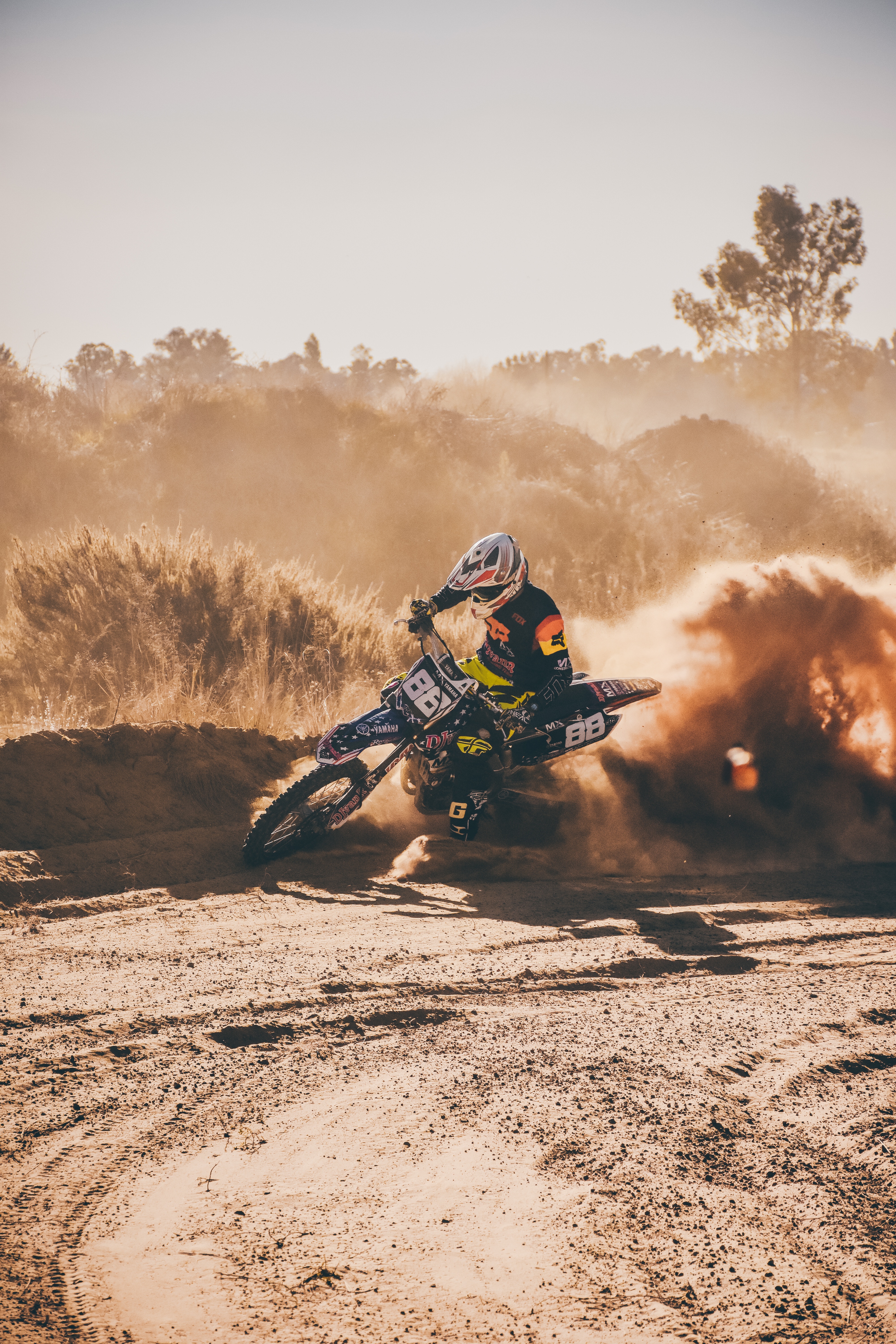 sports, races, rally, motorcyclist, motorcycle, off-road, impassability, drift HD wallpaper