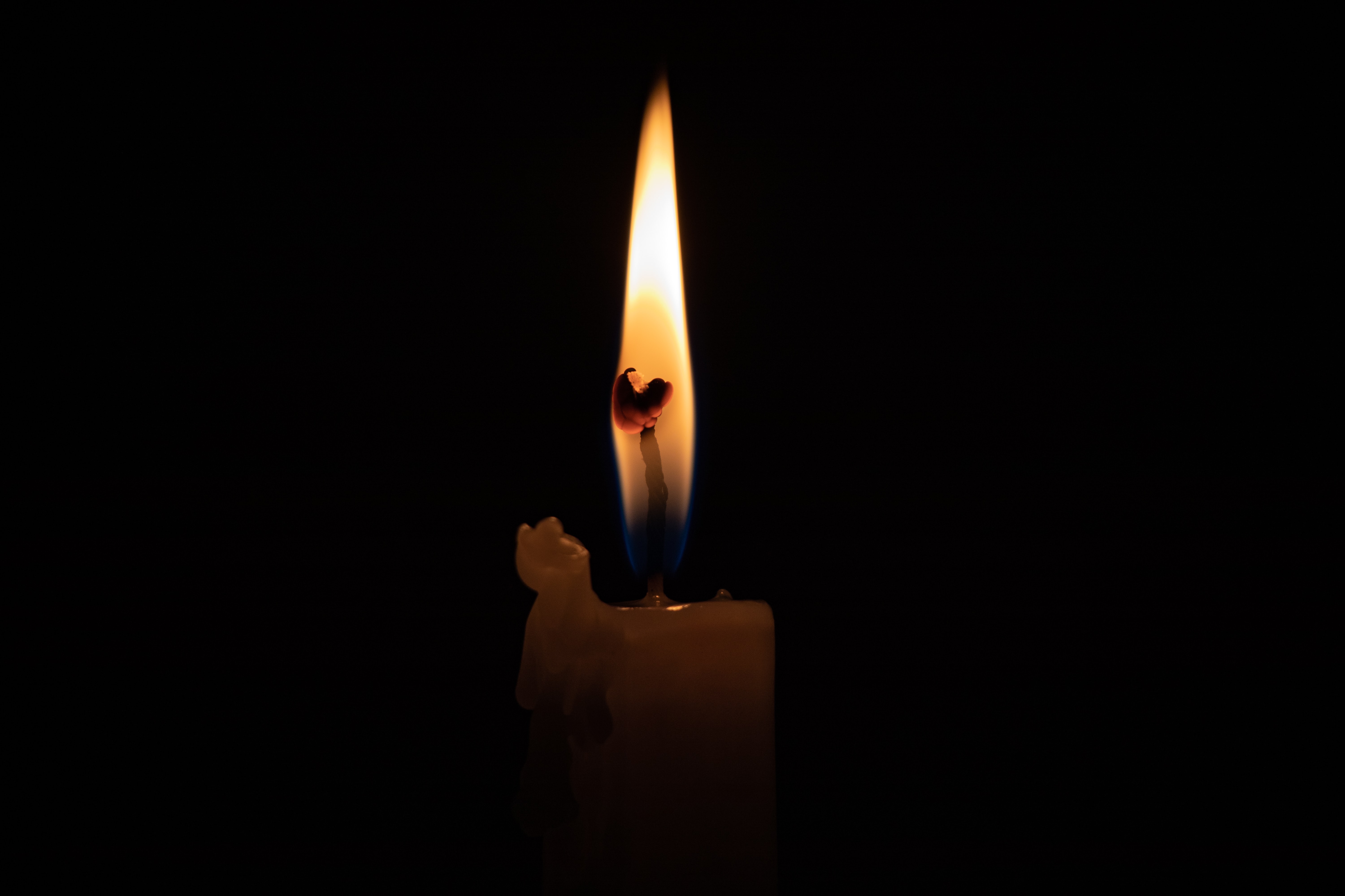 Wallpaper for mobile devices candle, dark, fire
