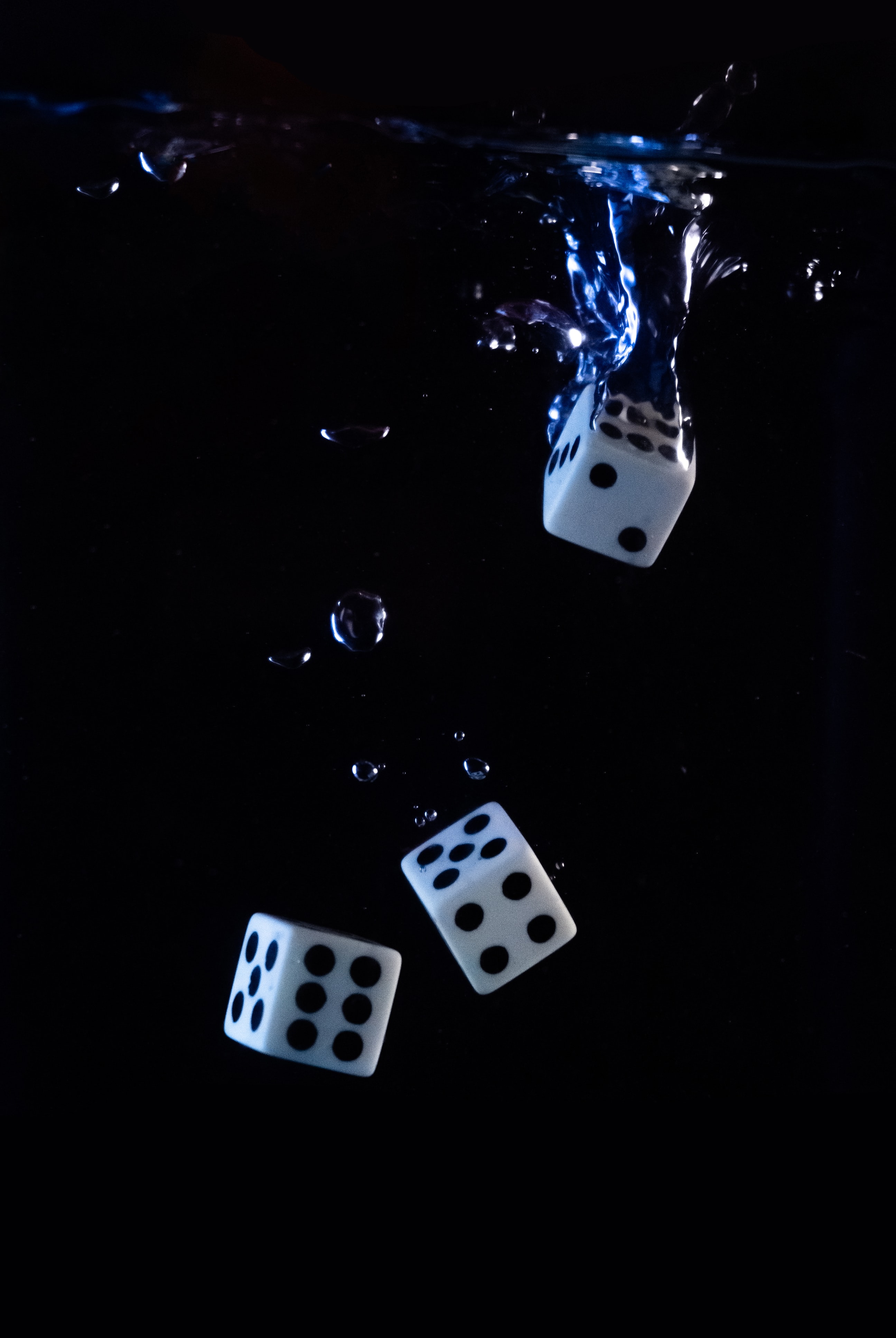 splash, dice, water, cubes, bubbles, miscellanea, miscellaneous images