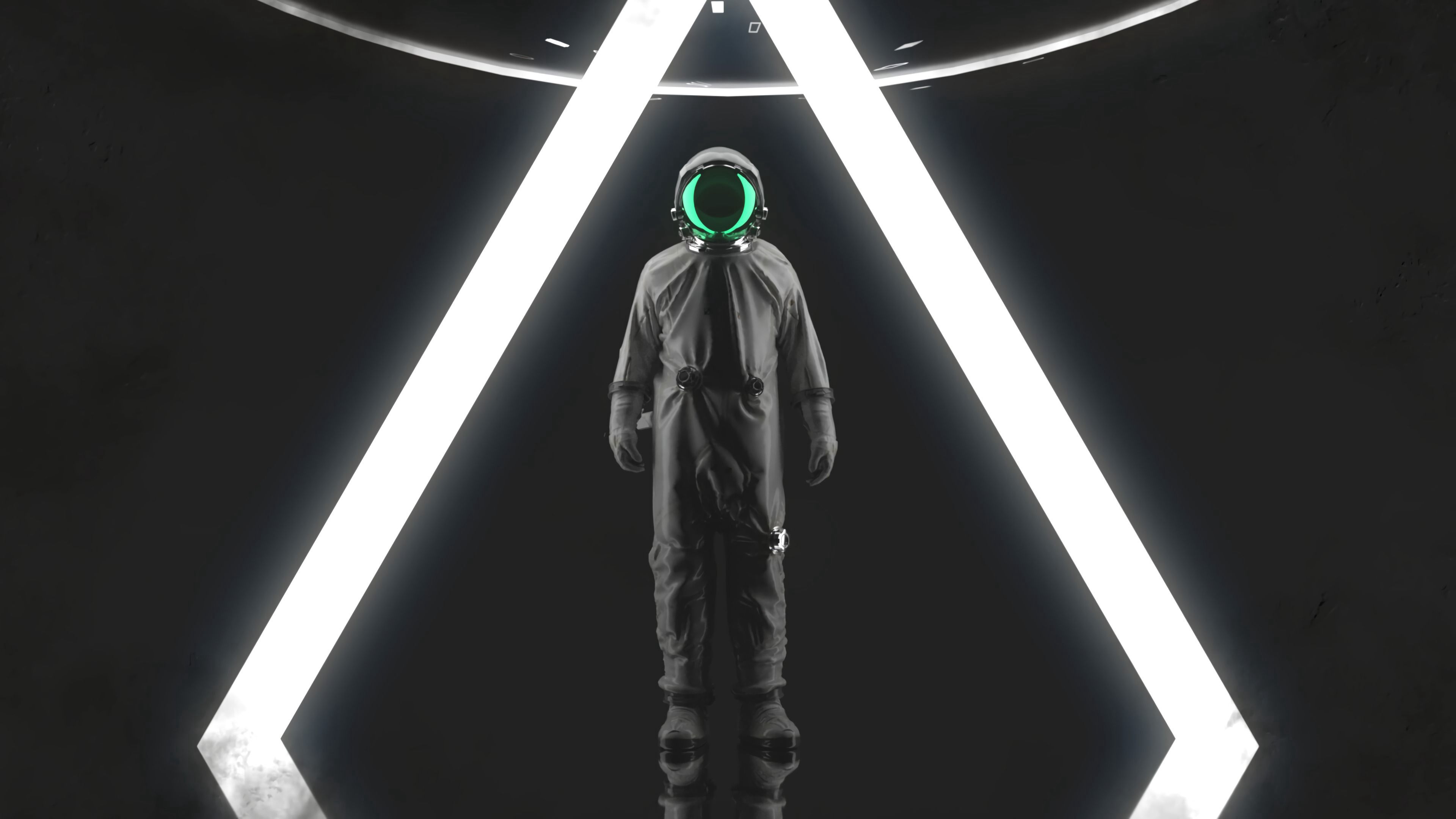triangle, cosmonaut, miscellanea, miscellaneous, spacesuit, space suit lock screen backgrounds