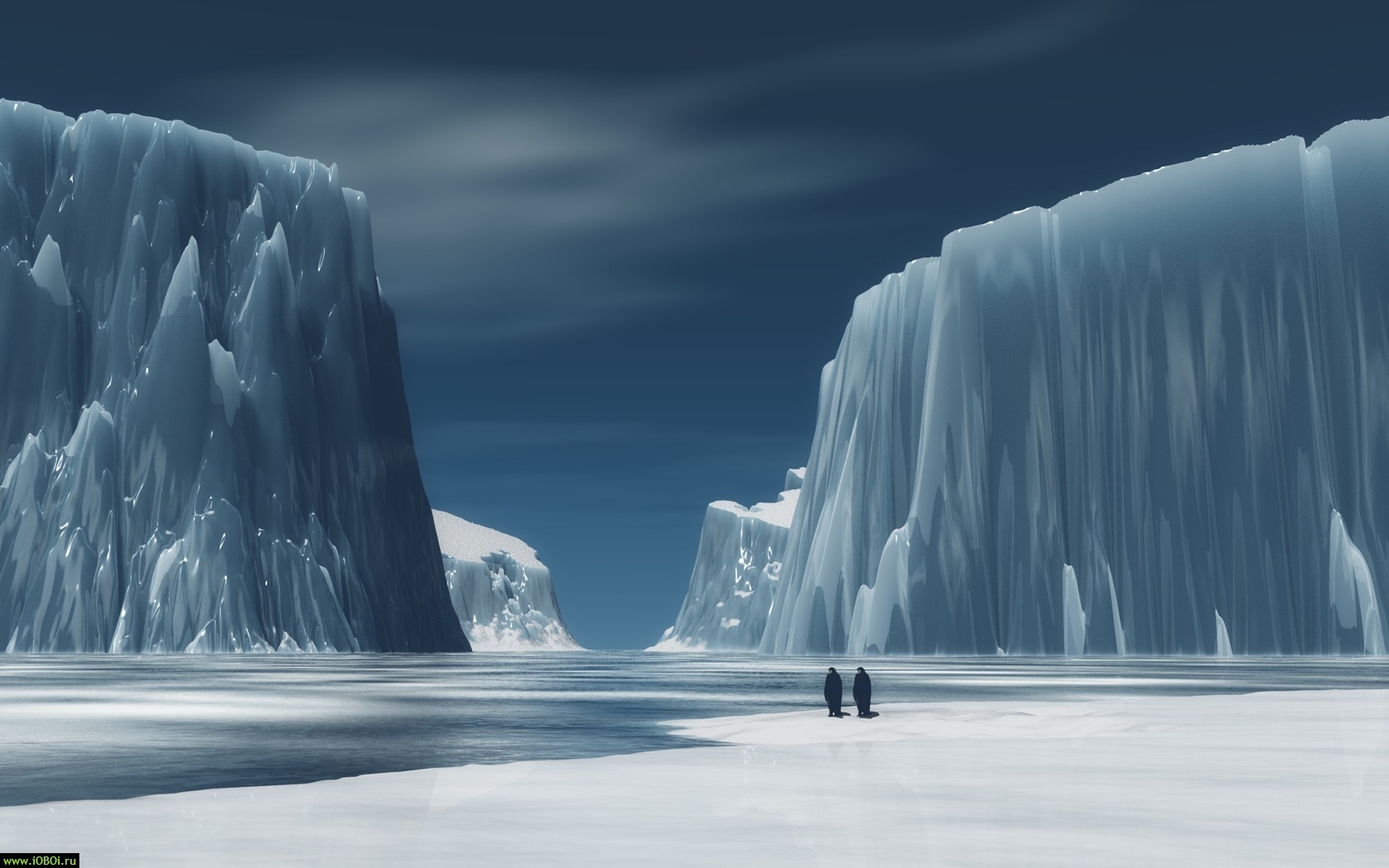 antarctica arctic, landscape, winter, art, blue