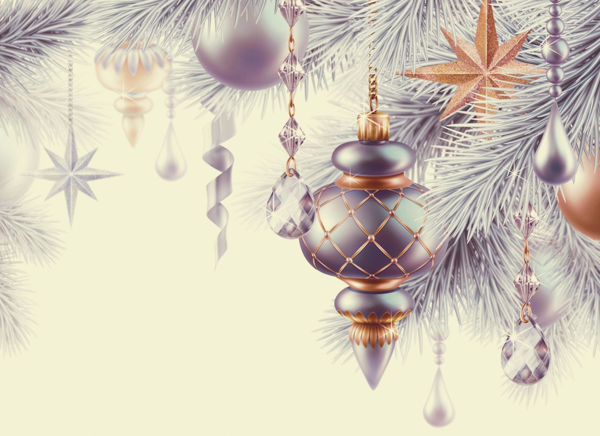 christmas, holiday, christmas ornaments 3d Wallpaper