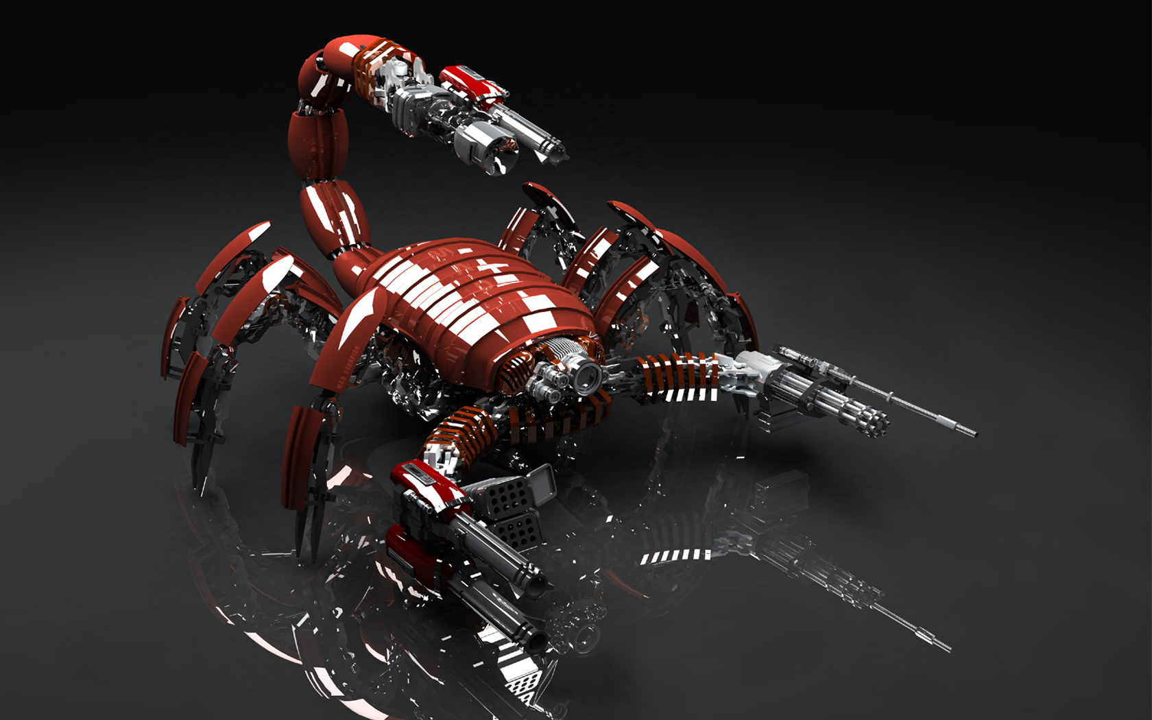 scorpion, machine, animal, artistic, gun 2160p