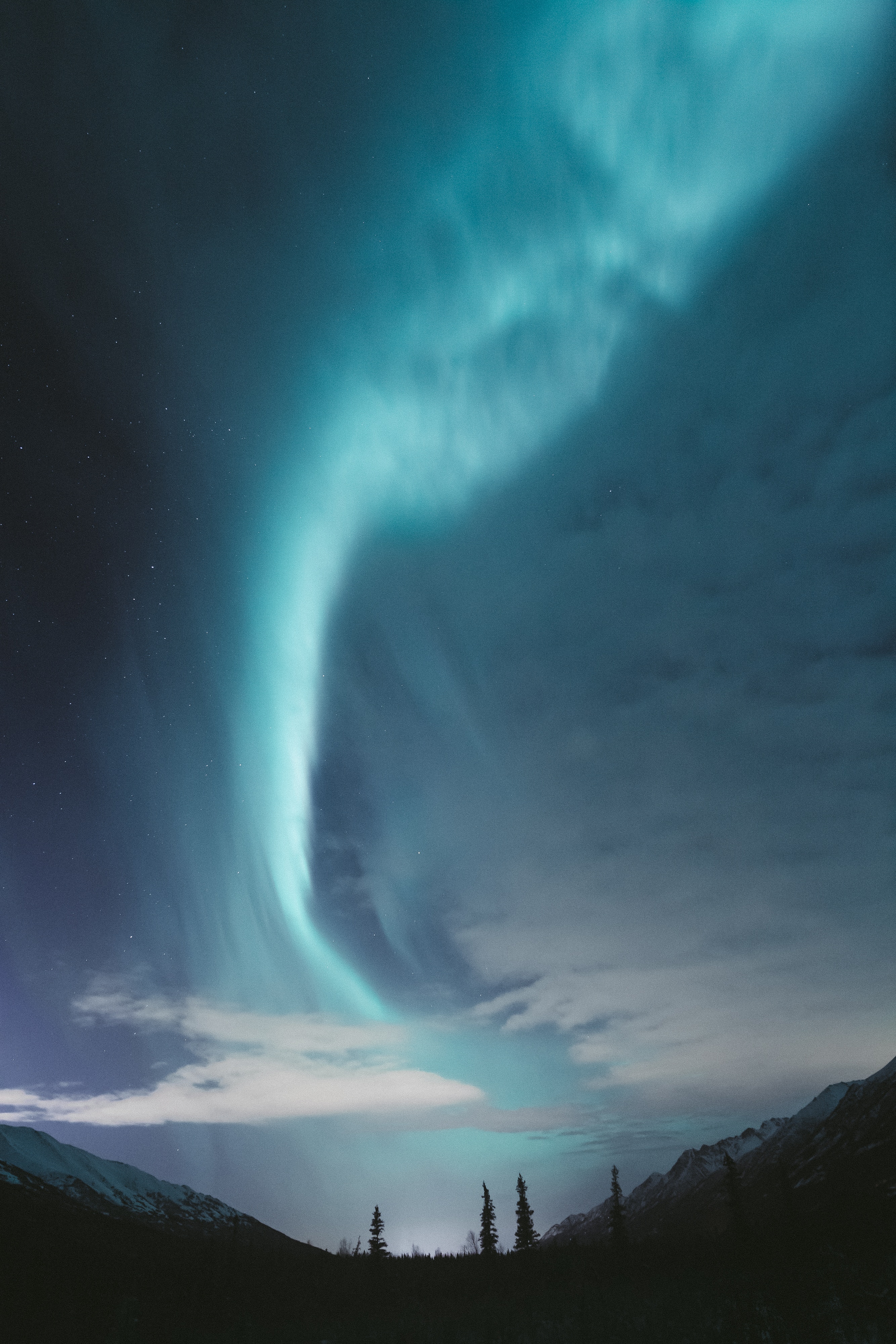 nature, stars, aurora borealis, united states 4K iPhone