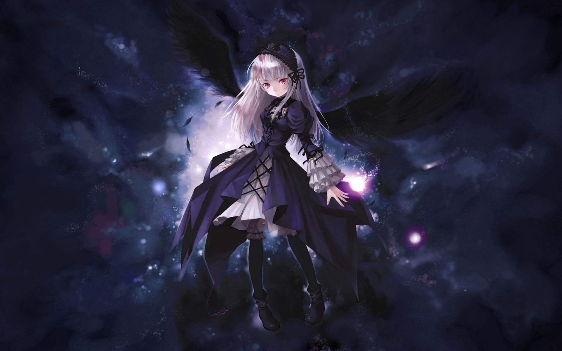 111348 download wallpaper anime, flight, girl, wings screensavers and pictures for free