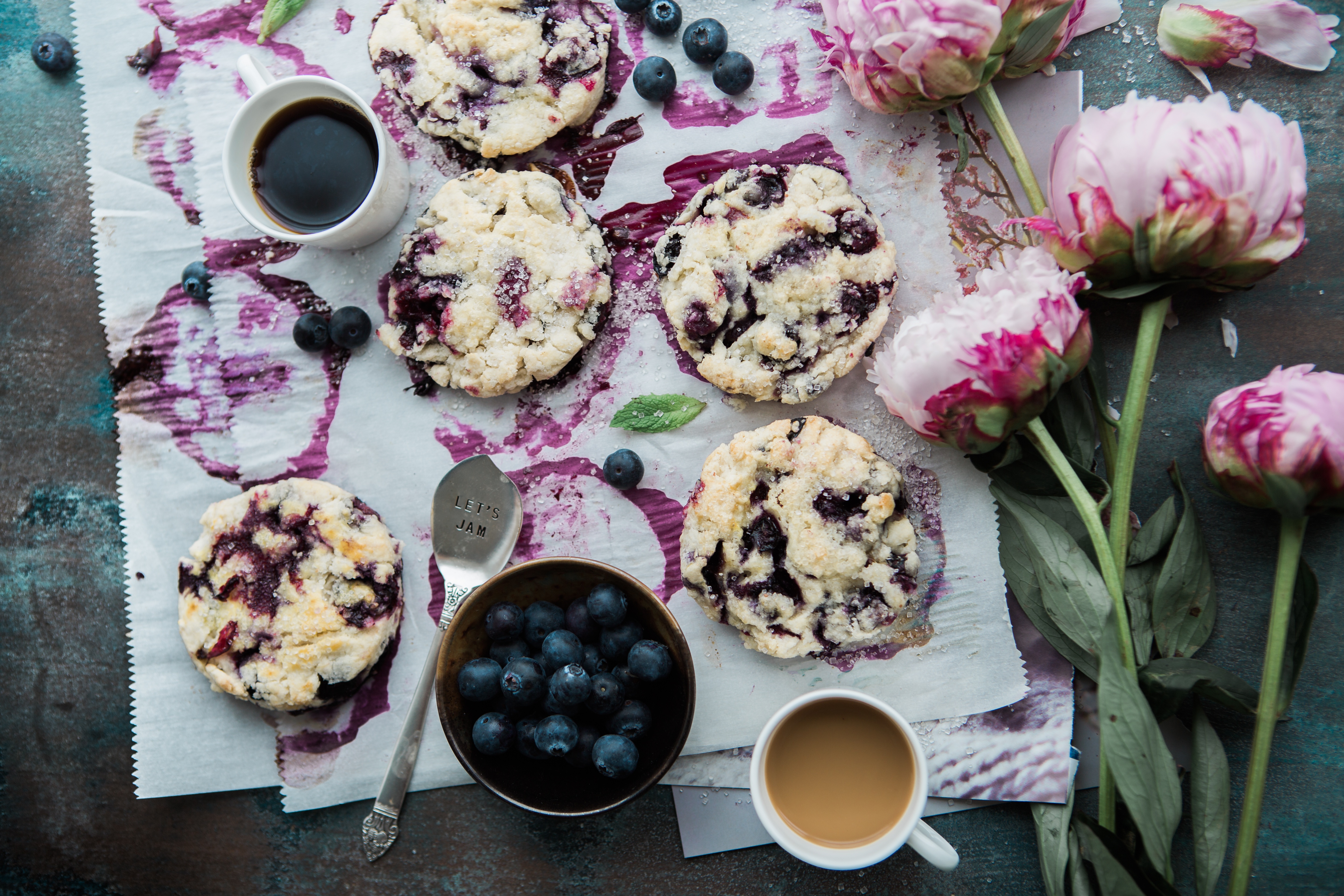 baking, bakery products, cookies, coffee Bilberries HQ Background Images