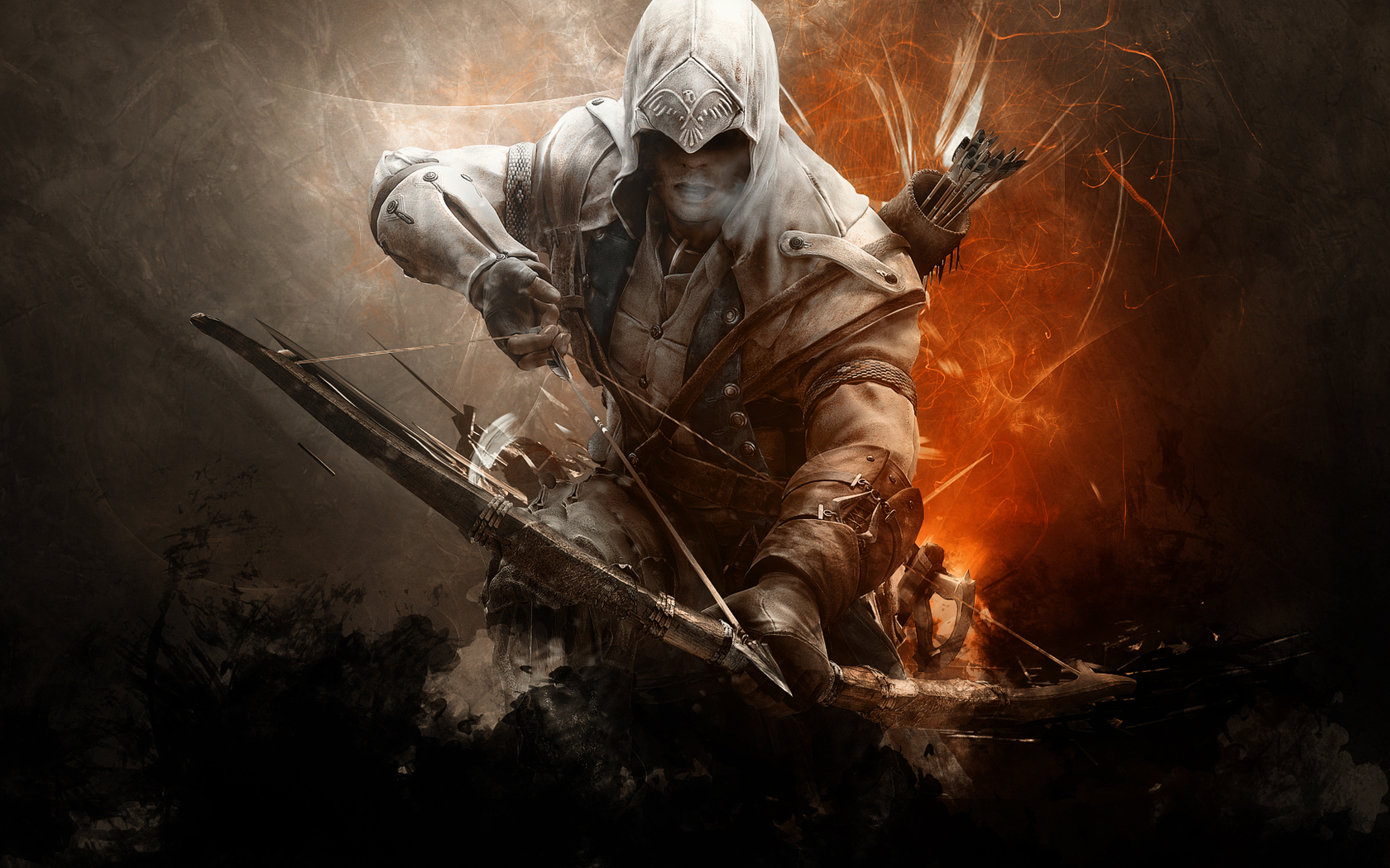 Smartphone Background video game, bow, assassin's creed iii, arrow