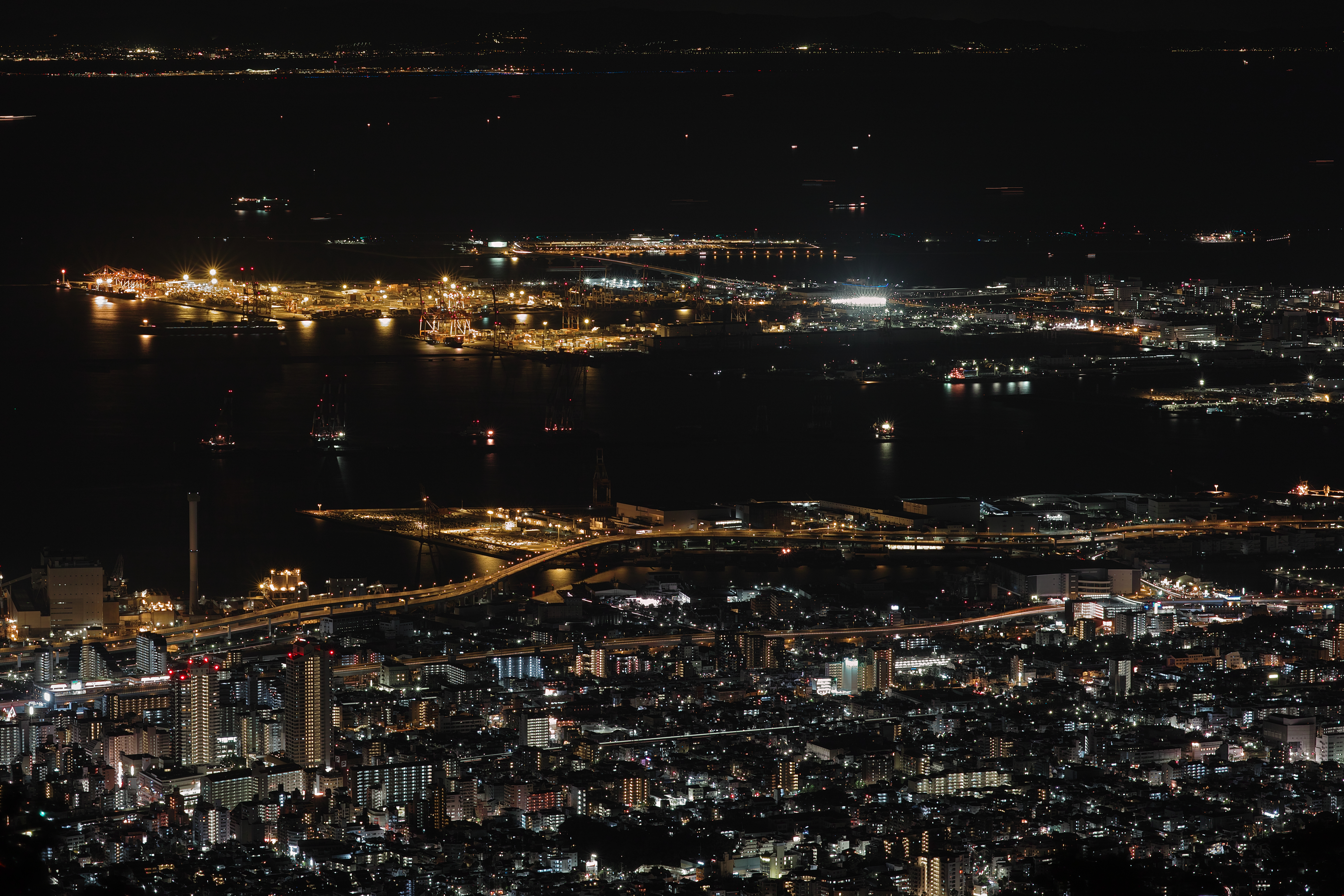 149817 Hintergrundbilder und Japan Bilder auf dem Desktop. Laden Sie night city, städte, nächtliche stadt, kansai Bildschirmschoner kostenlos auf den PC herunter