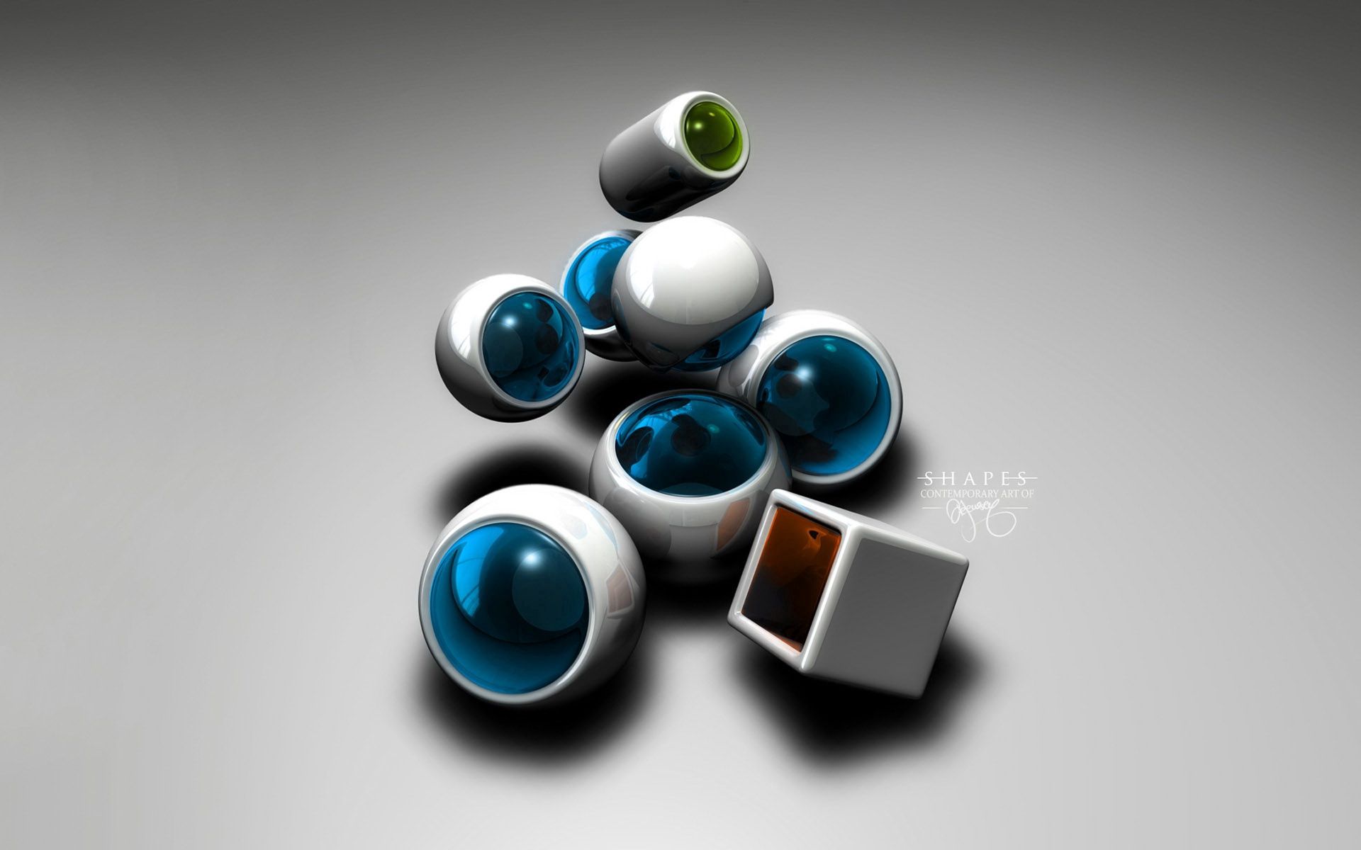 3d, plastic, forms, balls Form HQ Background Wallpapers