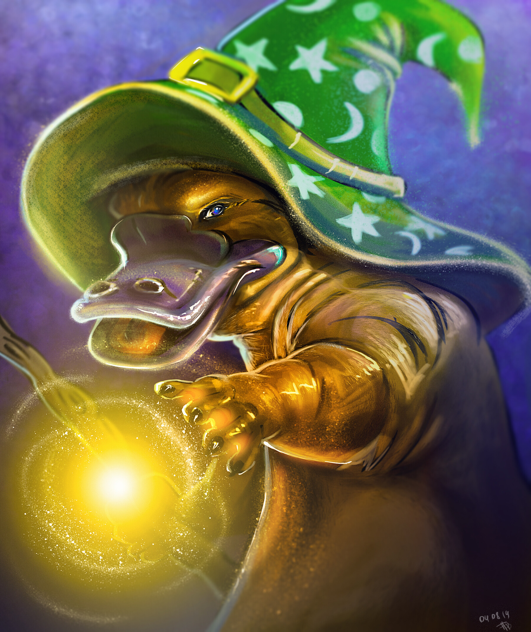 glow, platypus, magus, magician Ultrawide Wallpapers