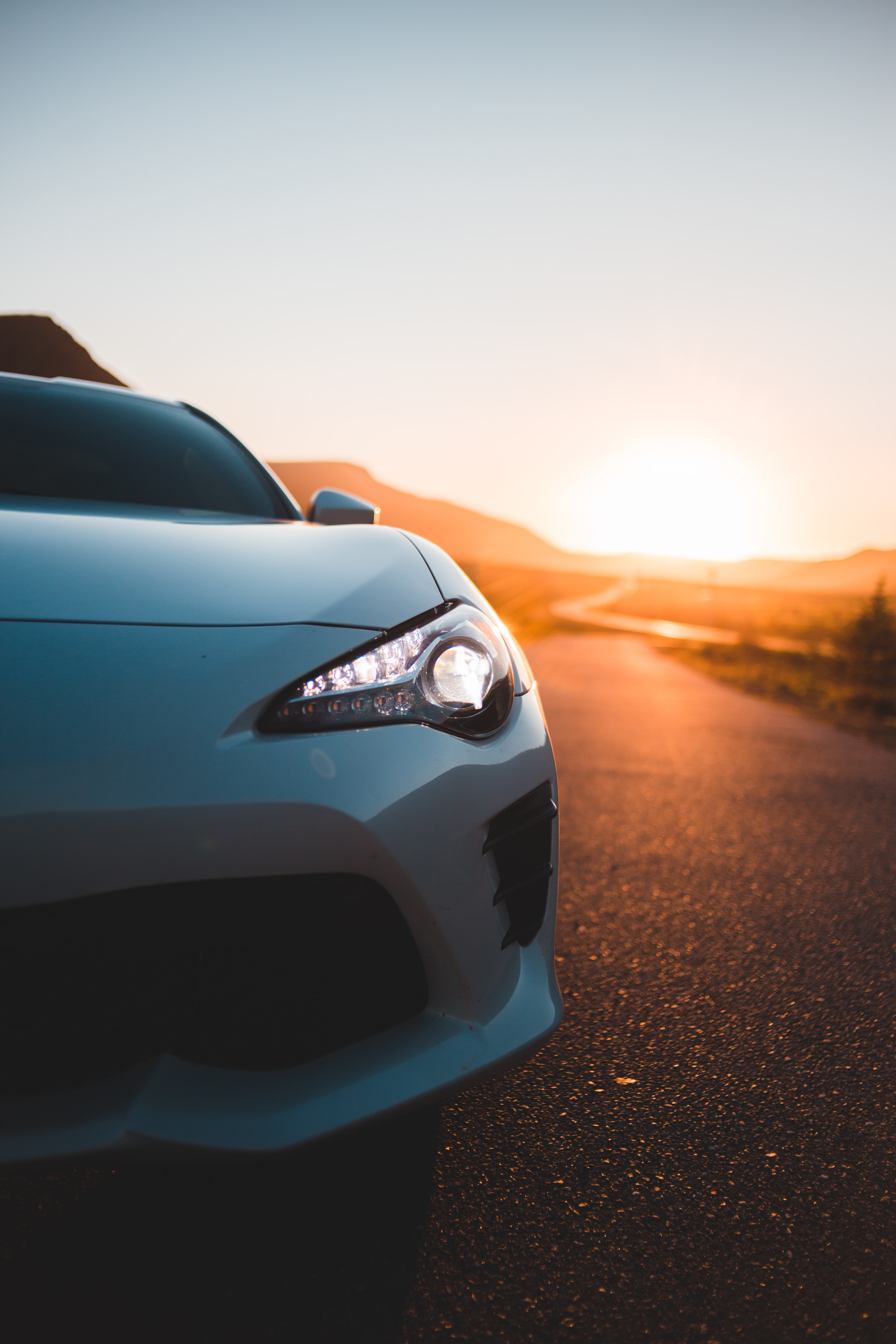 59162 download wallpaper toyota, sports, cars, white, road, car, front view, sports car screensavers and pictures for free