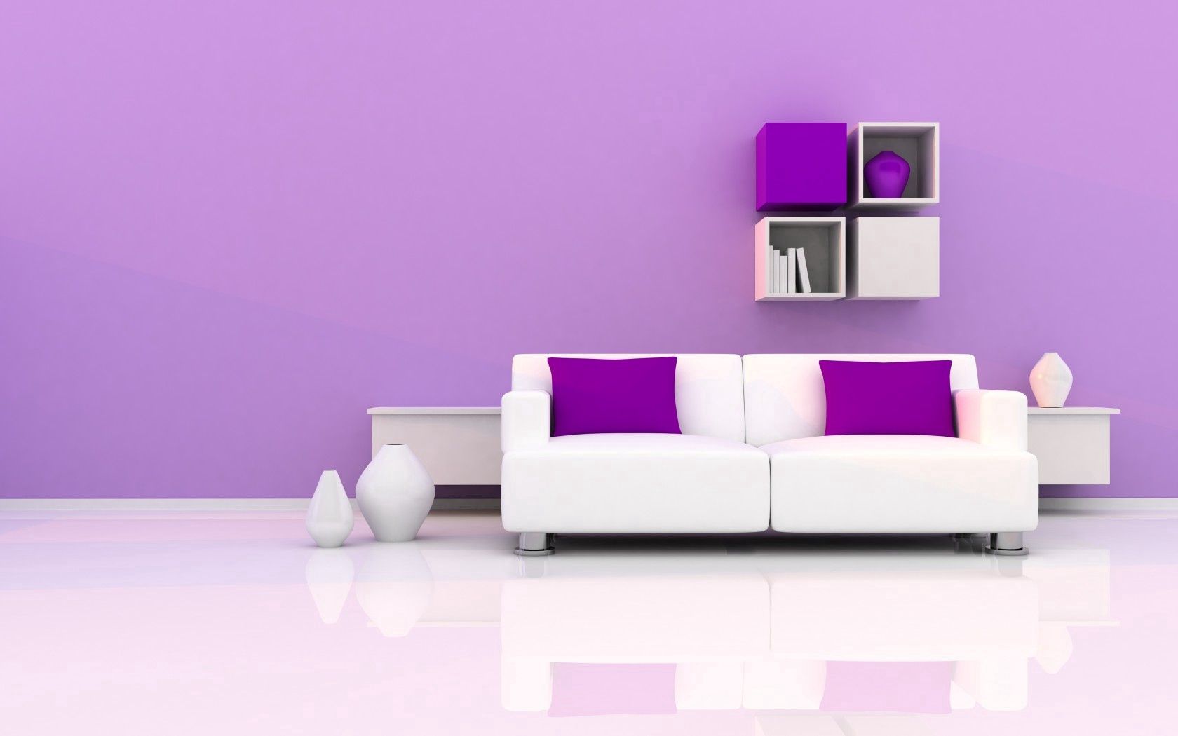 pillows, miscellanea, sofa, vases HD Wallpaper for Phone