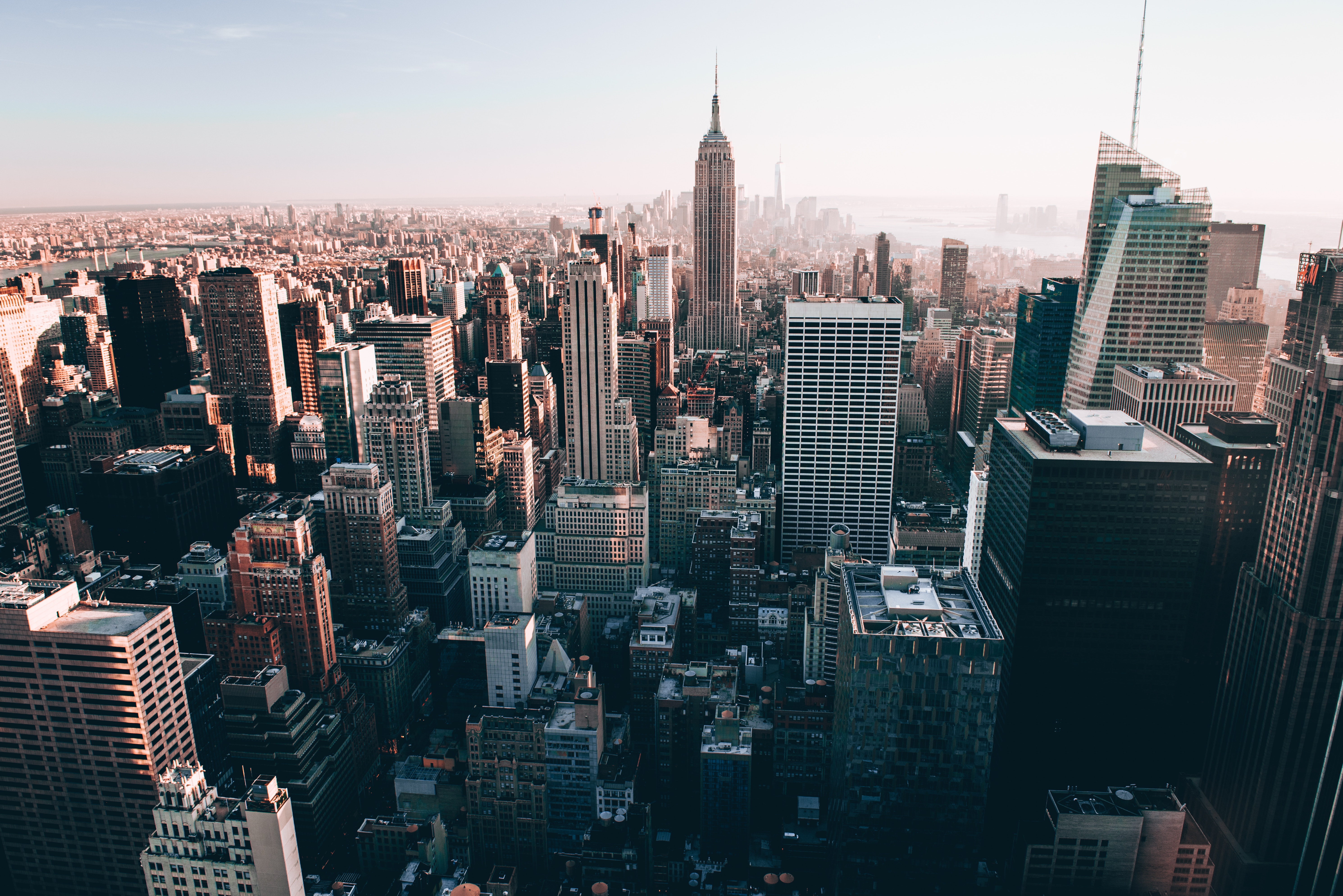 usa, cities, view from above, skyscrapers, united states, new york Free Stock Photo