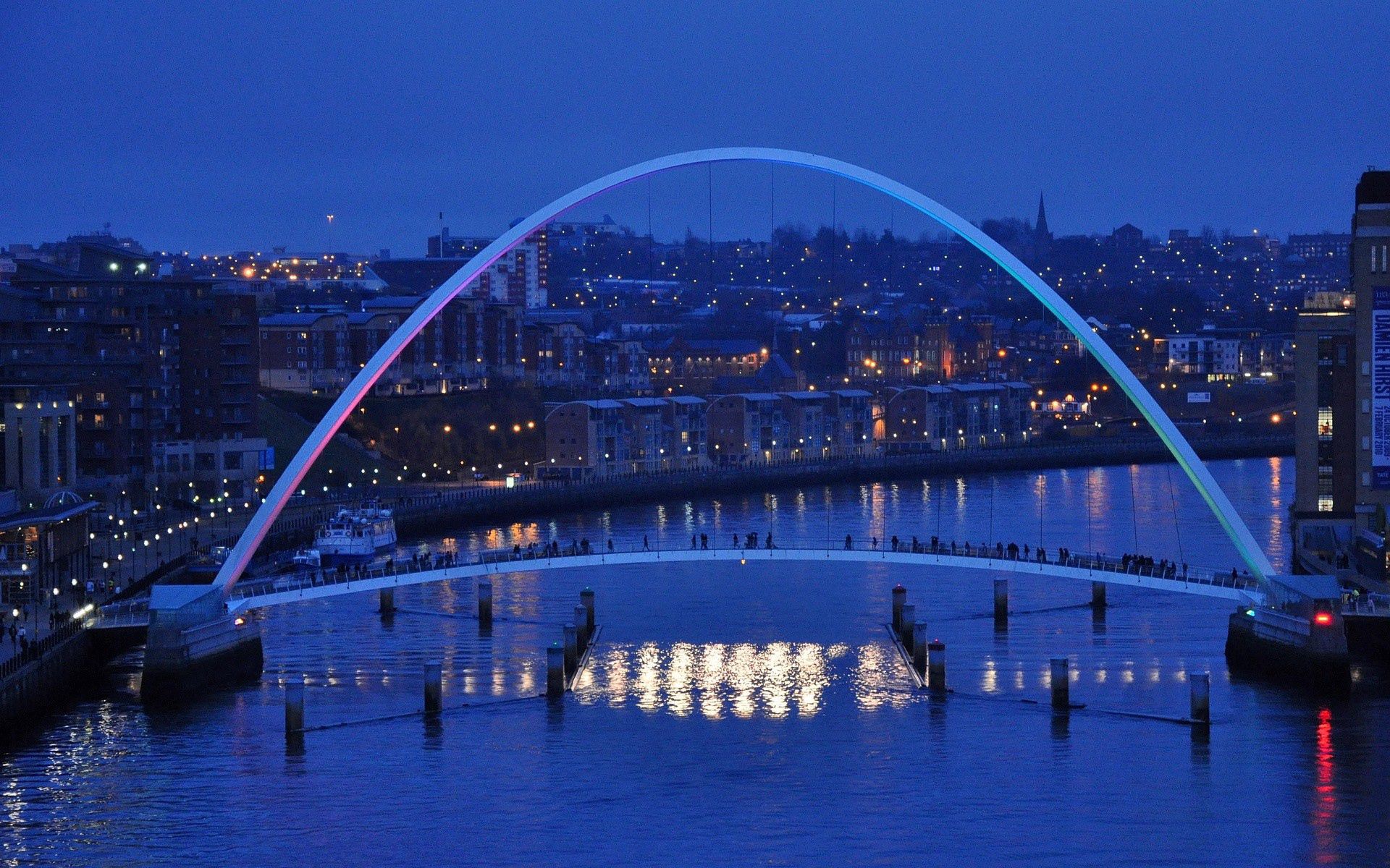 82526 1920x1200 PC pictures for free, download early winter evening, cities, newcastle, england 1920x1200 wallpapers on your desktop