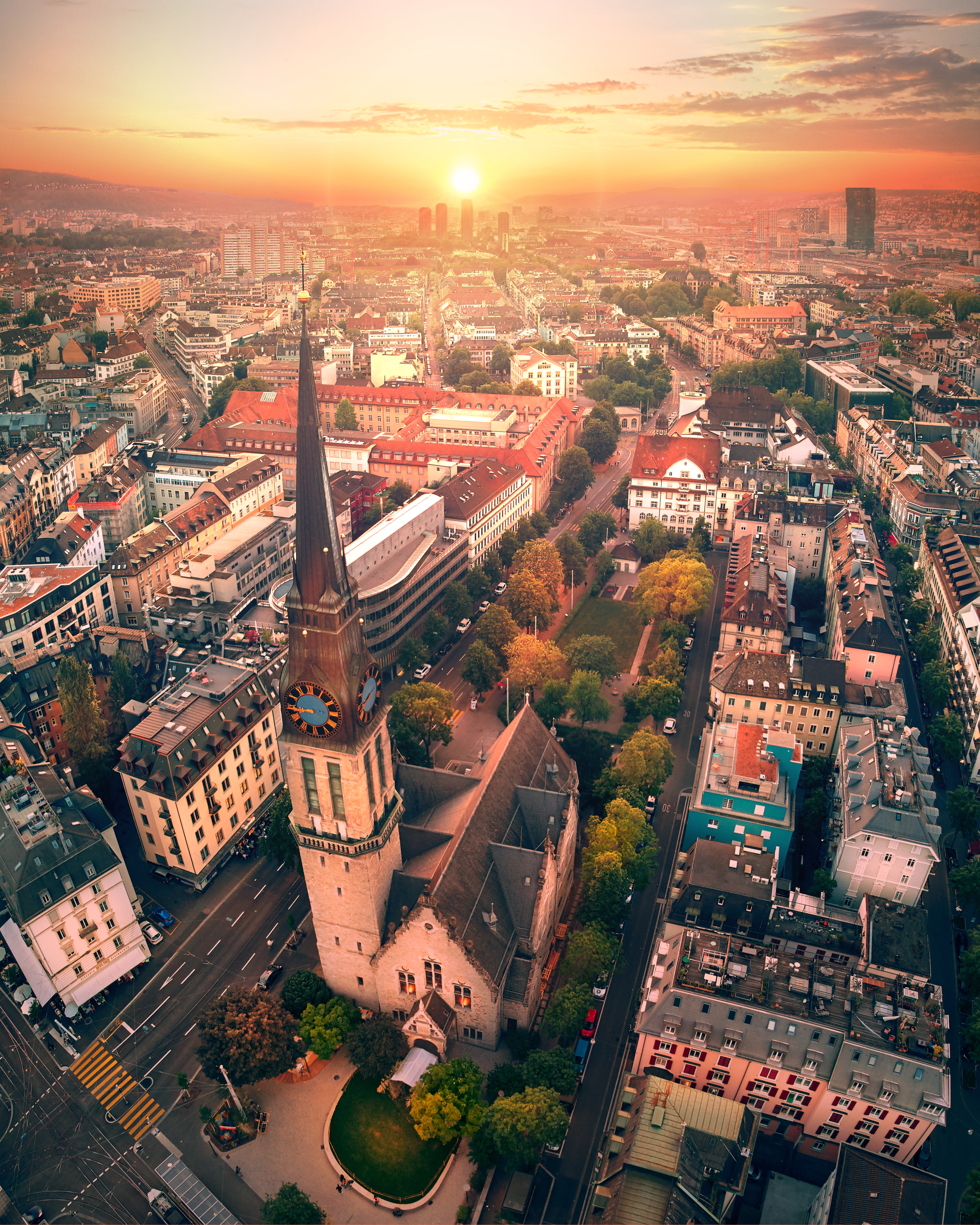 architecture, cities, sunset, city, building, tower download HD wallpaper