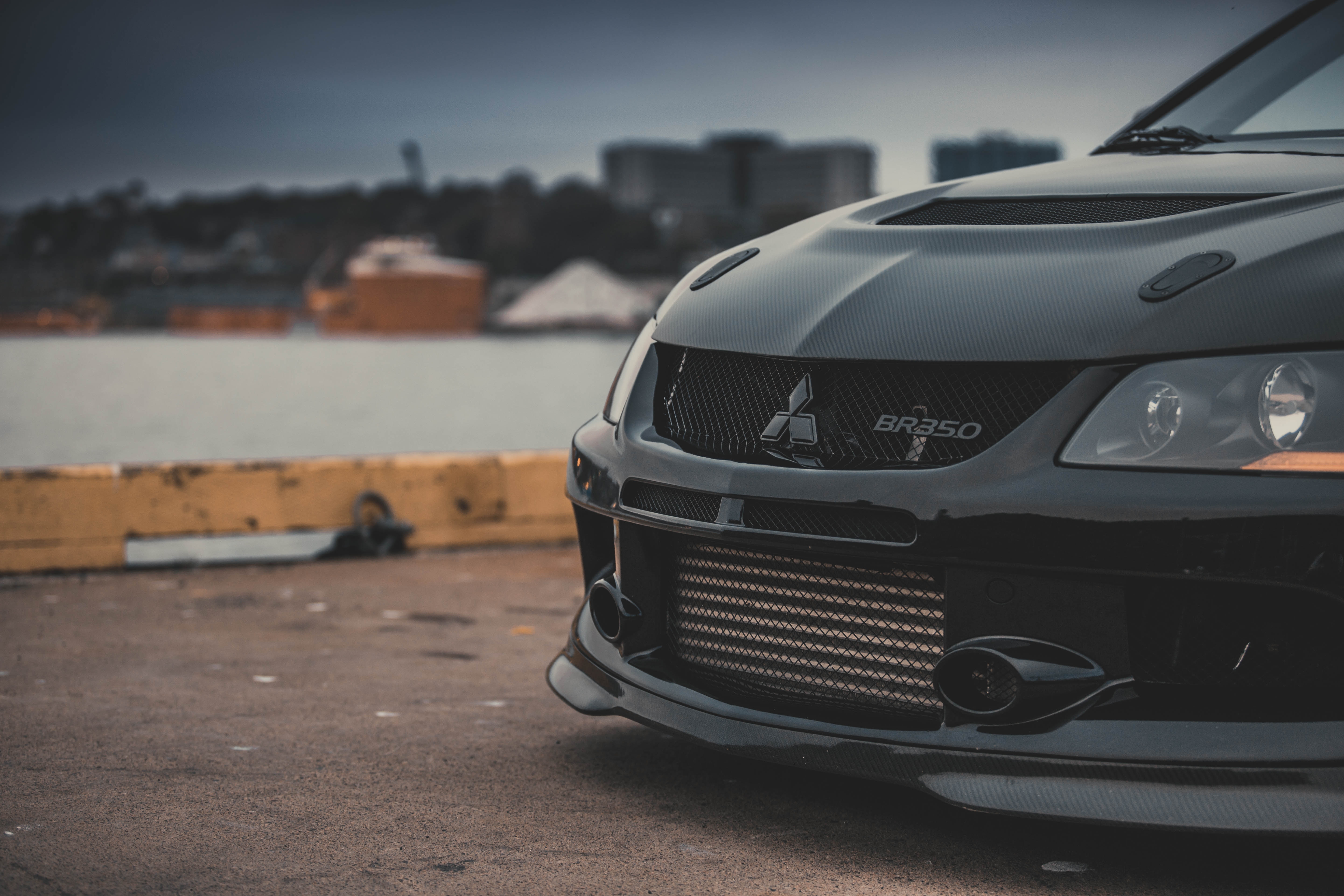 front view, cars, mitsubishi, bumper Headlight HQ Background Images