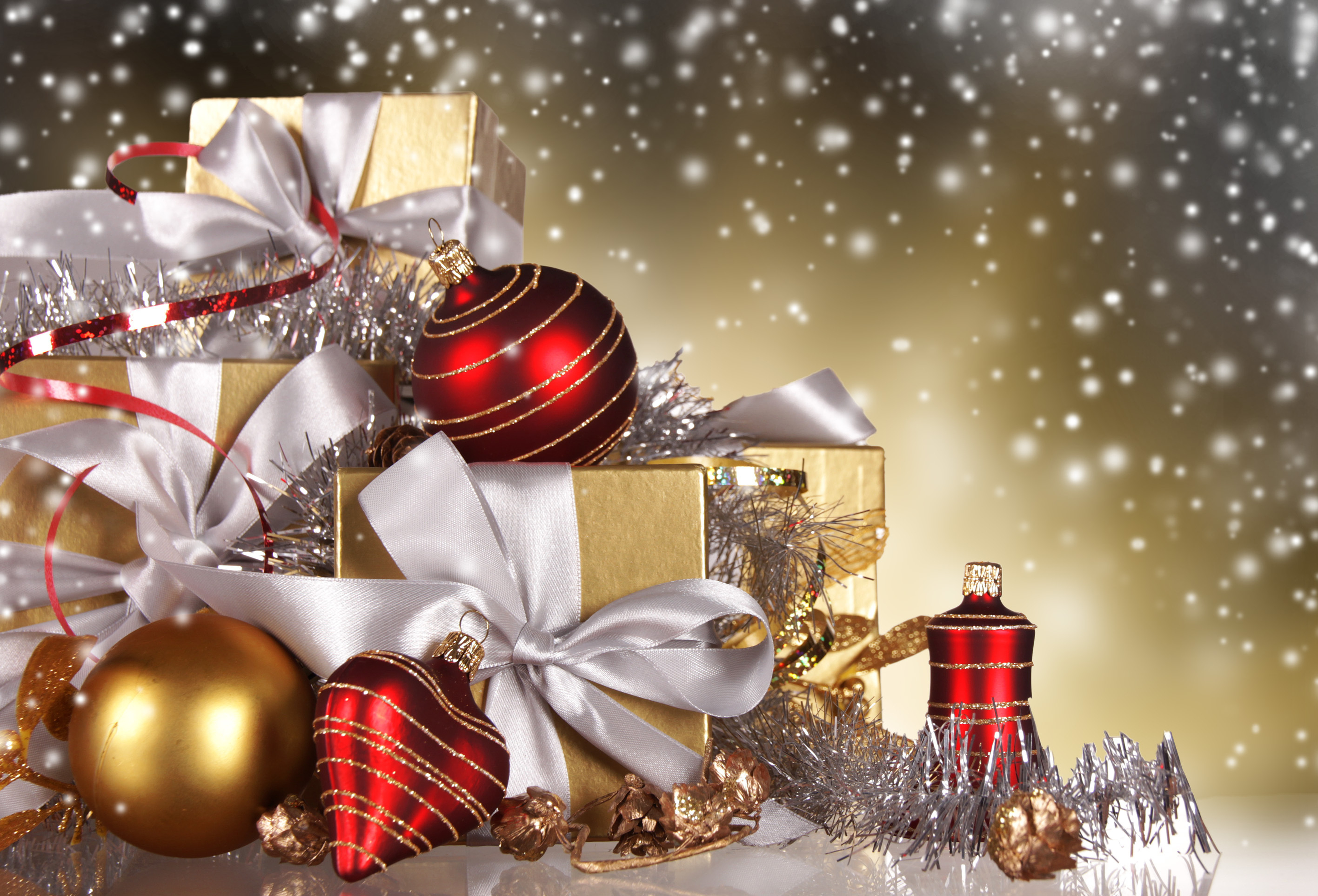 christmas, gift, holiday, christmas ornaments, decoration 4K