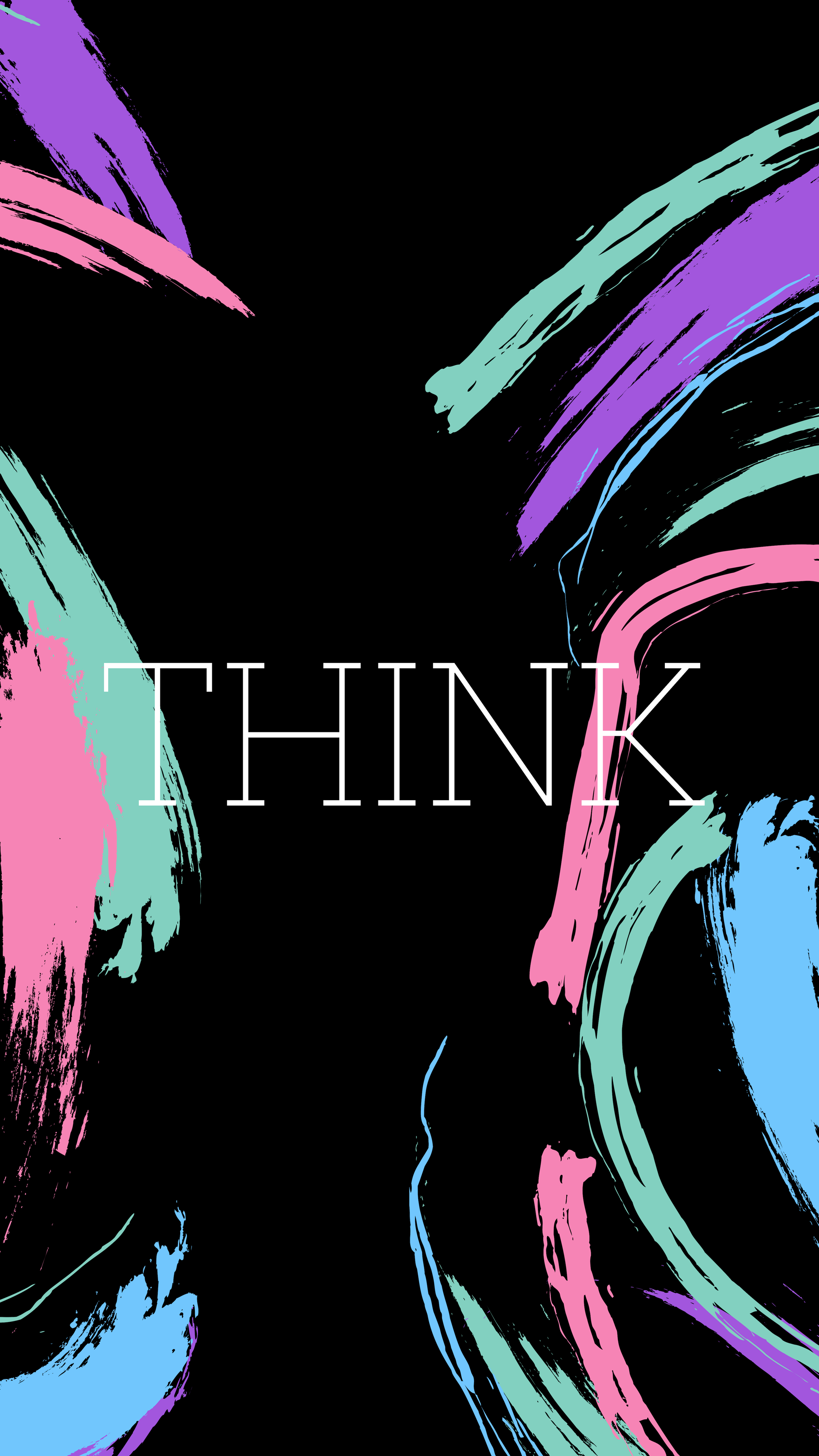 thoughts, think, stripes, words, lines, streaks, inscription lock screen backgrounds