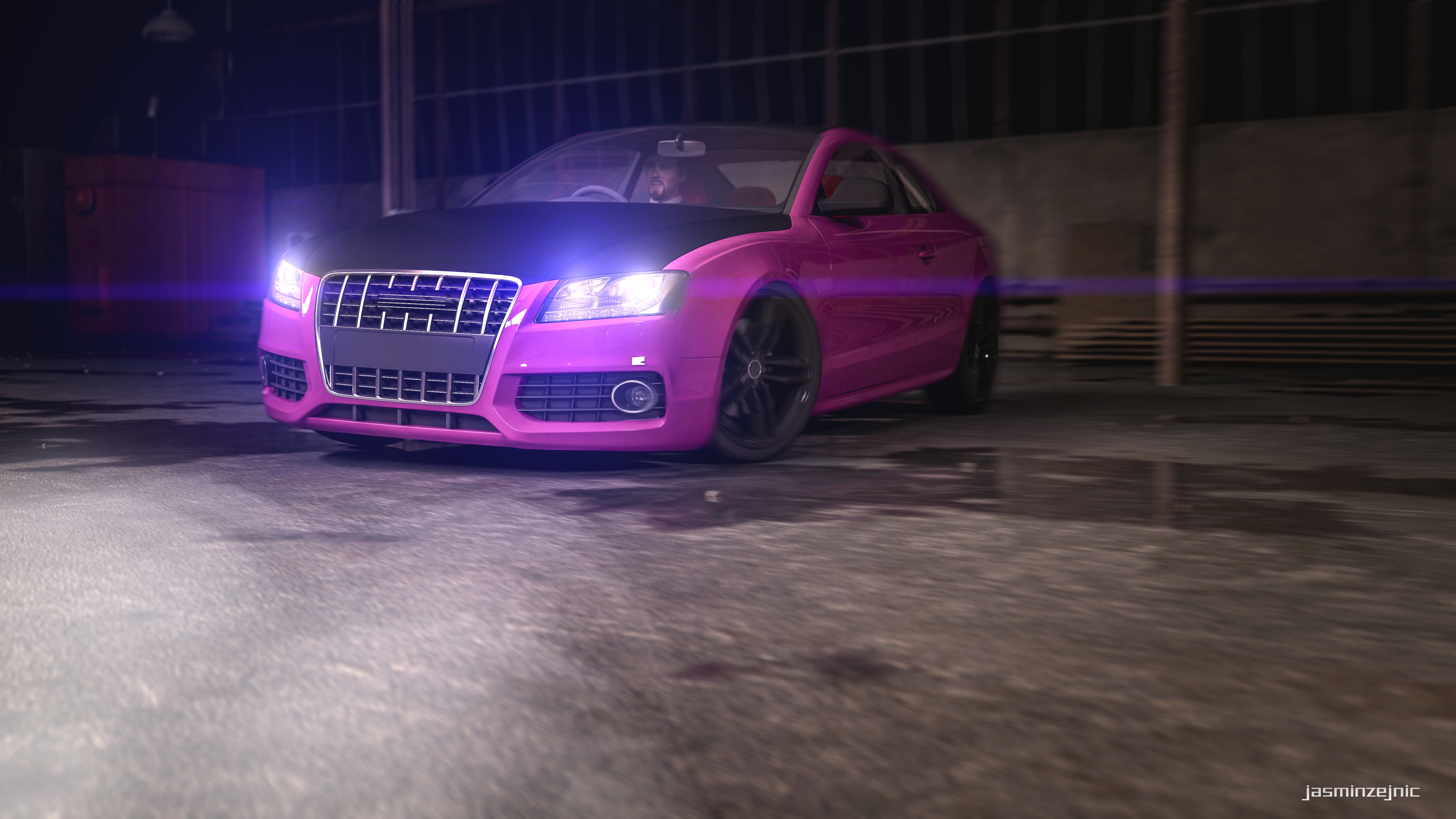 HD desktop wallpaper: Audi, 3D, Car, Cgi, Vehicles, Pink Car download free  picture #422204