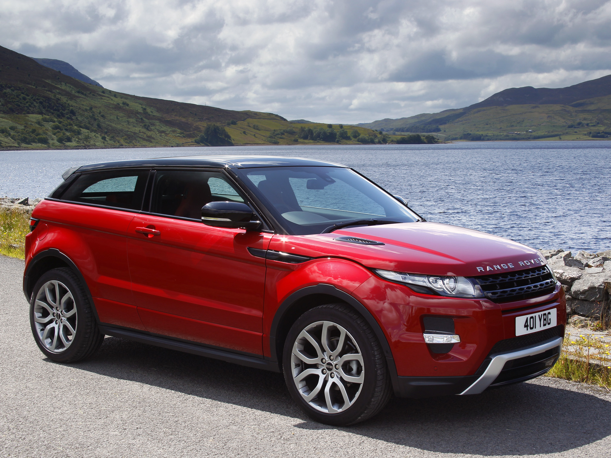 red, evoque, suv, cars Lock Screen Images