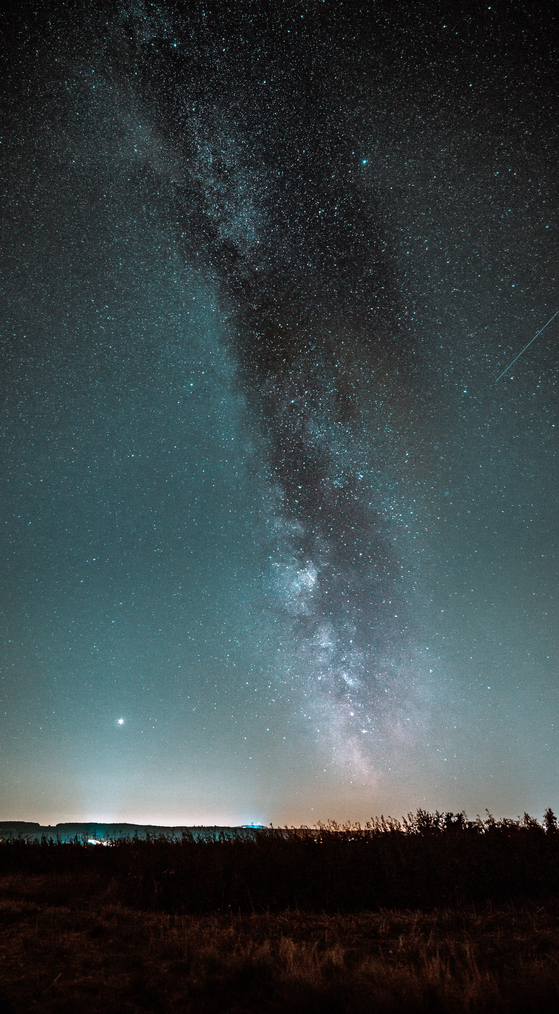 82010 Hintergrundbild herunterladen sterne, natur, übernachtung, horizont, sternenhimmel, die milchstrasse, milchstraße - Bildschirmschoner und Bilder kostenlos